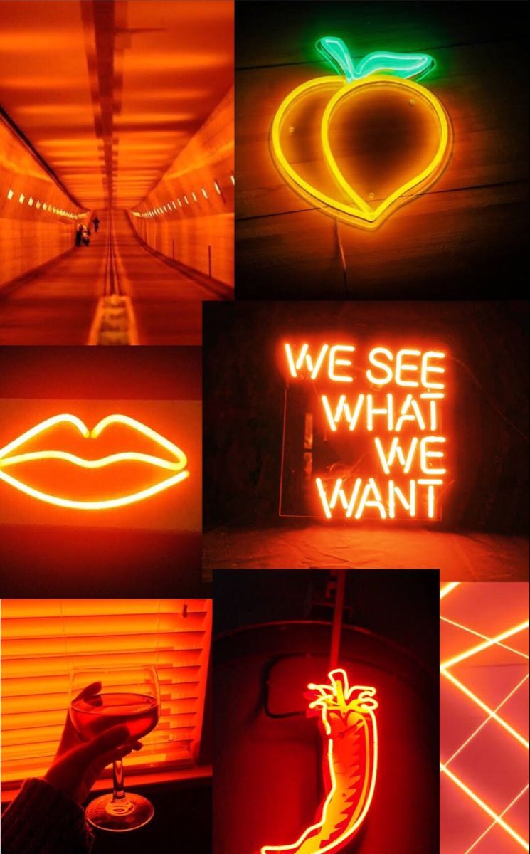 Neon orange wallpaper aesthetic. iPhone wallpaper orange, Orange wallpaper, Orange aesthetic