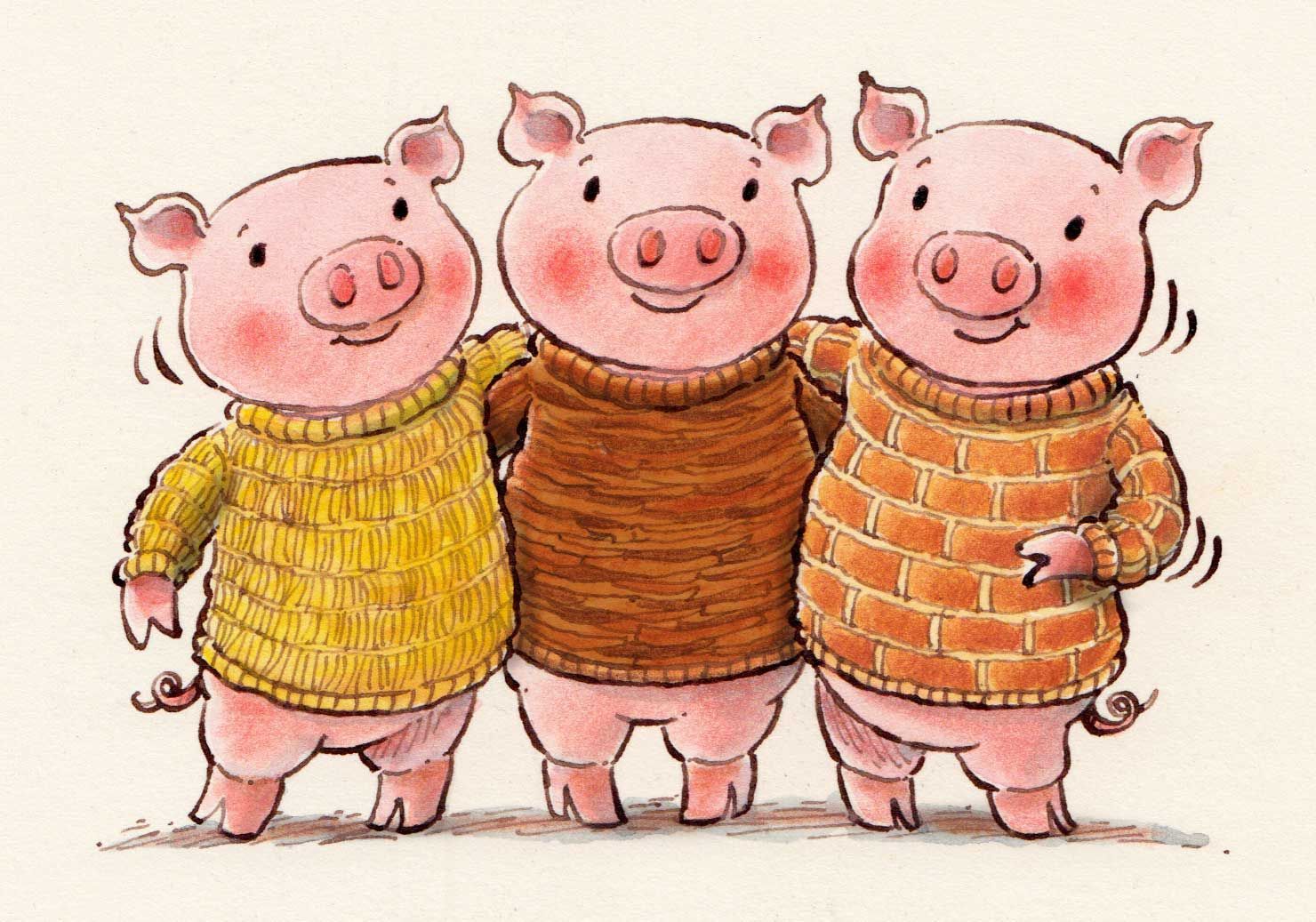 Three Little Pigs Drawing