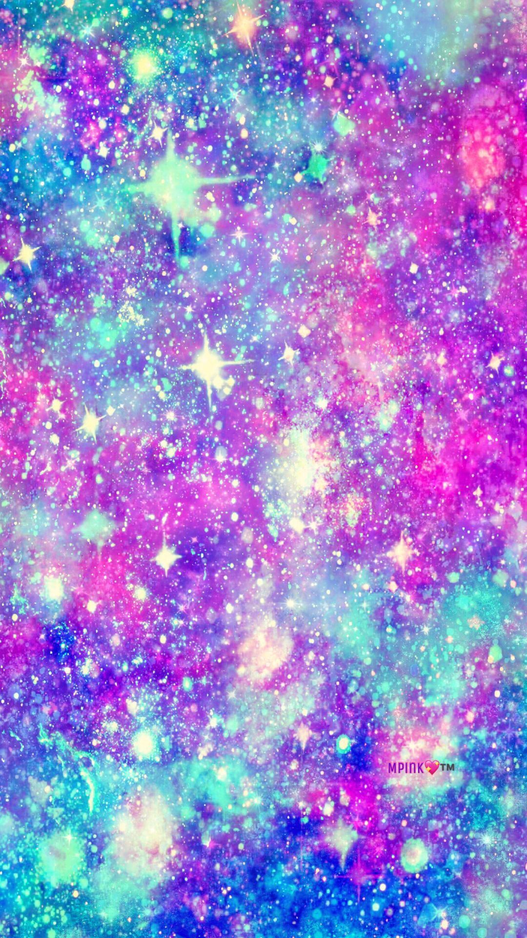 Girly Glitter Galaxy Wallpaper