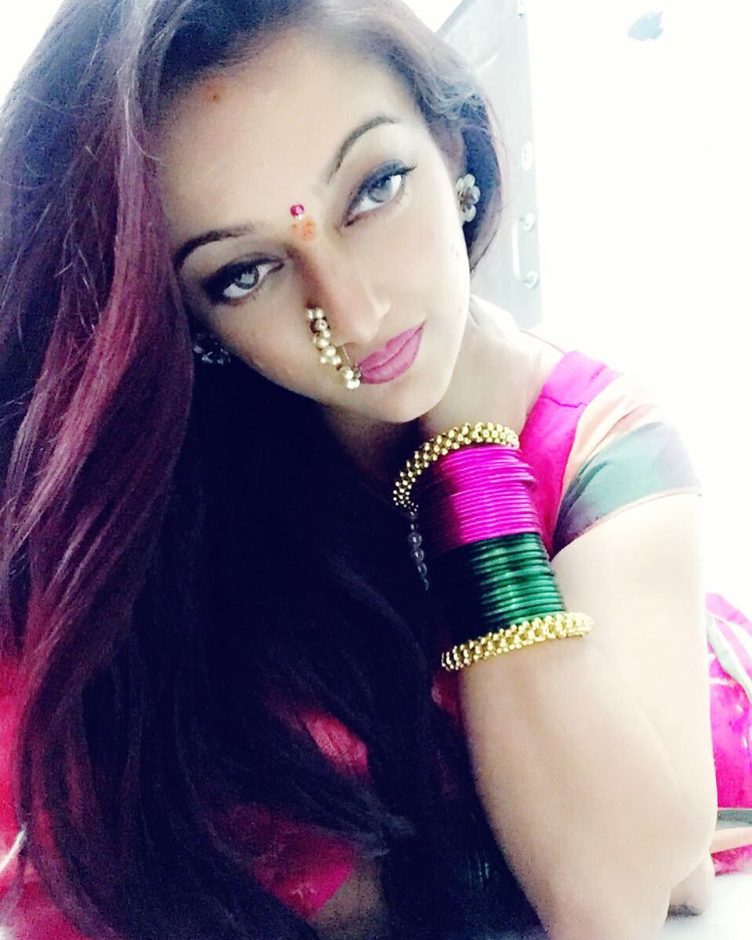 Marathi Actress and Performer Manasi Naik from her Instagram #marathi #actress #manasinaik on #instagram. Long hair models, Model hair, Nose ring