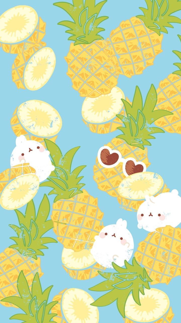 Wallpaper molang pineapple. Molang wallpaper, Bunny artwork, Bunny wallpaper