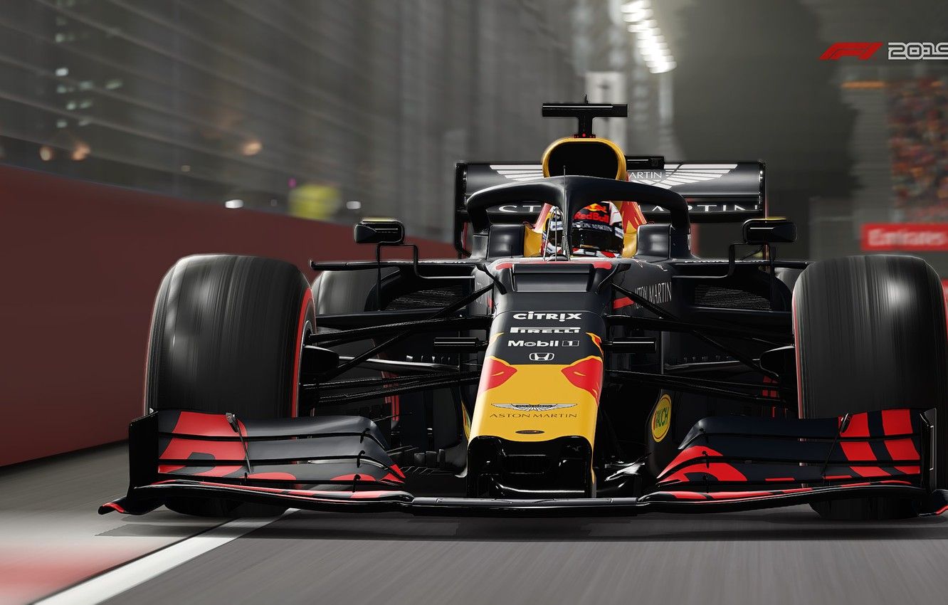 Wallpaper track, racing car, F1 Red Bull RB15 image for desktop, section игры