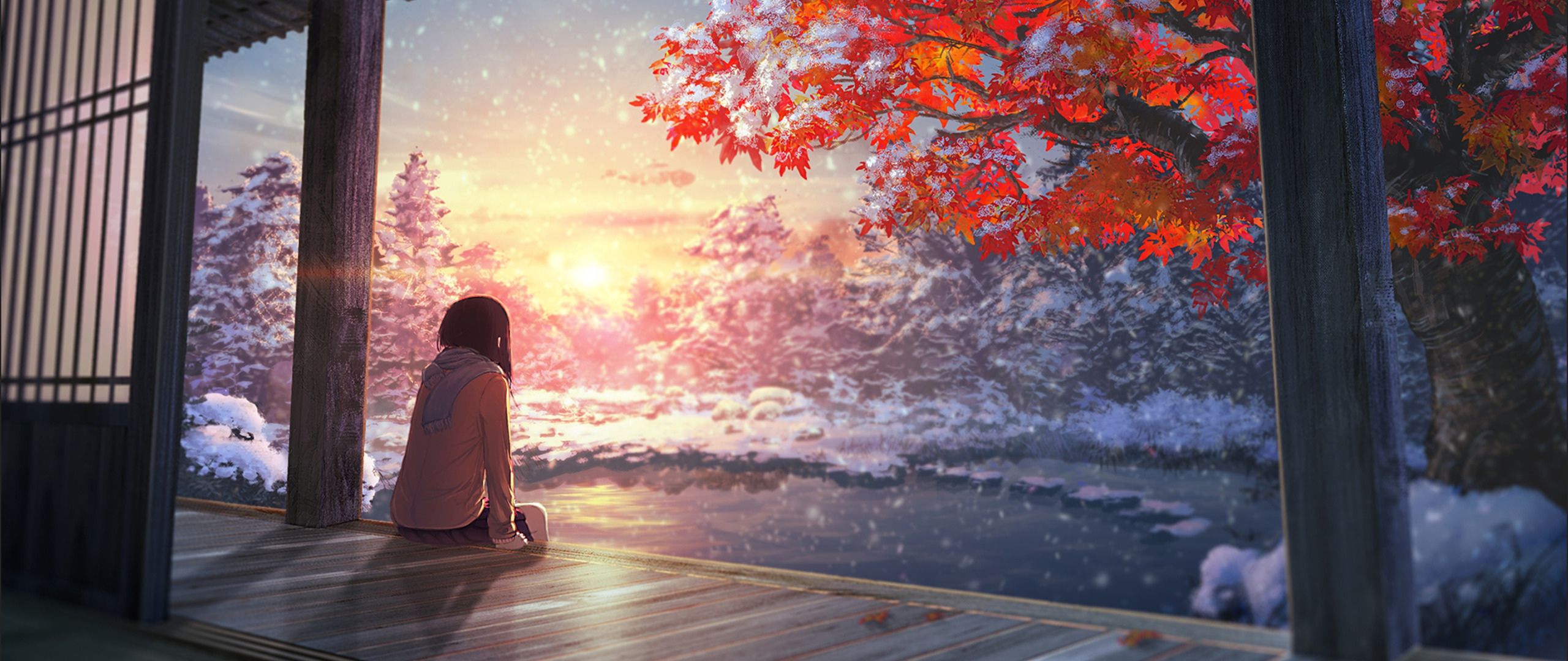 Winter Japanese Anime Wallpaper