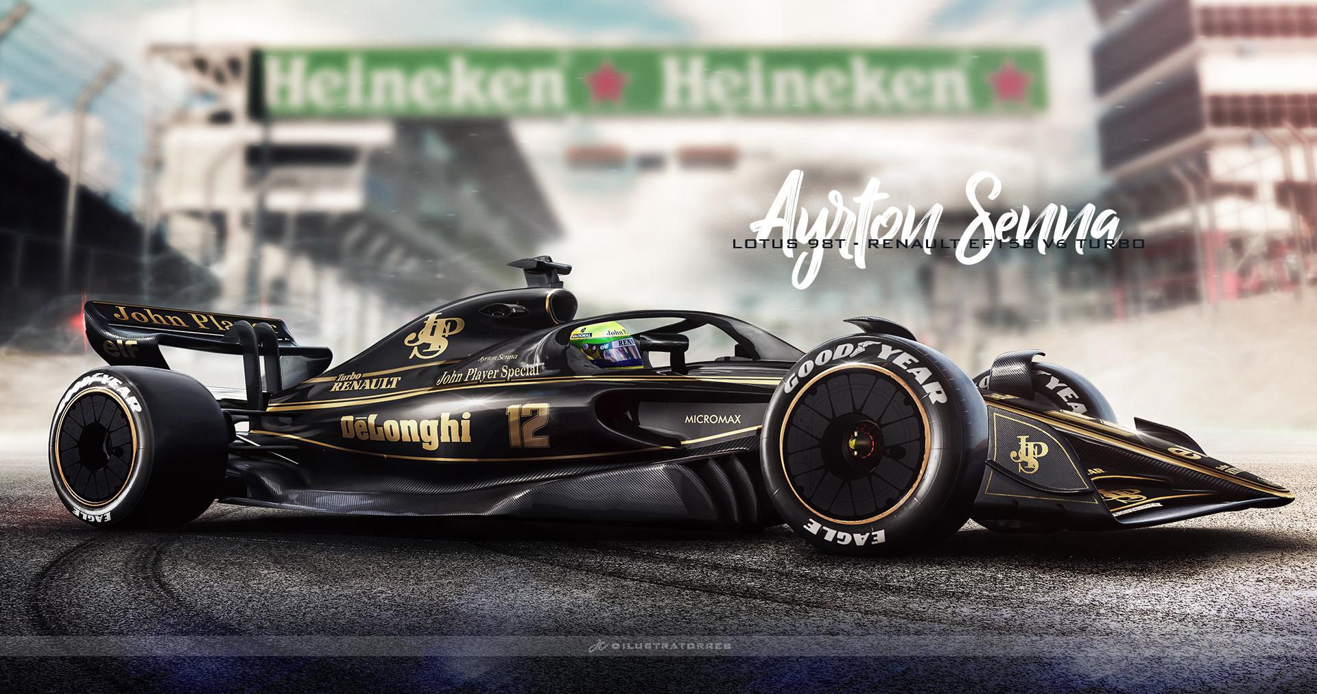 Lotus 98T livery on the 2021 chassis. : formula1