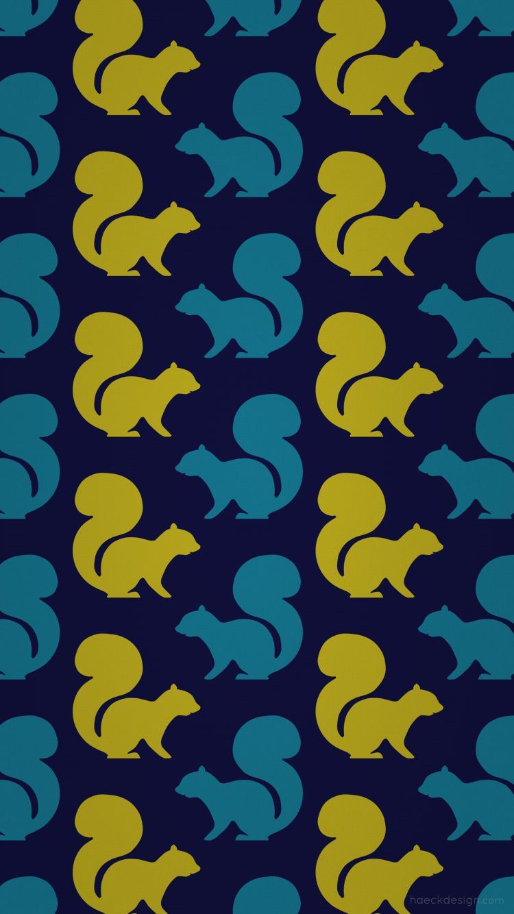 Spring Squirrels Wallpaper Pattern Wallpaper. Pattern wallpaper, Squirrel, iPhone wallpaper
