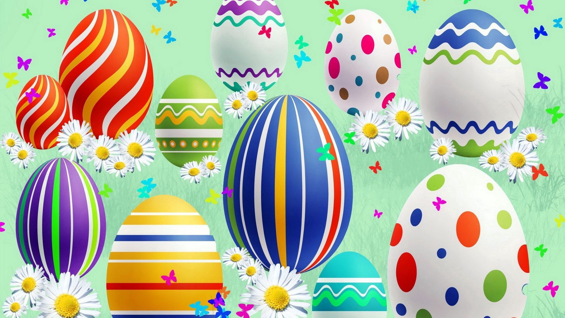 Download wallpaper 1920x1080 lines, patterns, colorful, holiday, easter full hd, hdtv, fhd, 1080p HD background