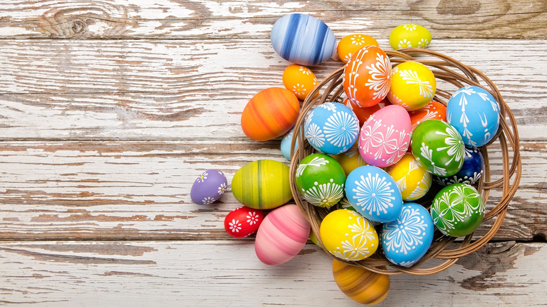 Picture Easter Multicolor egg boards 1920x1080
