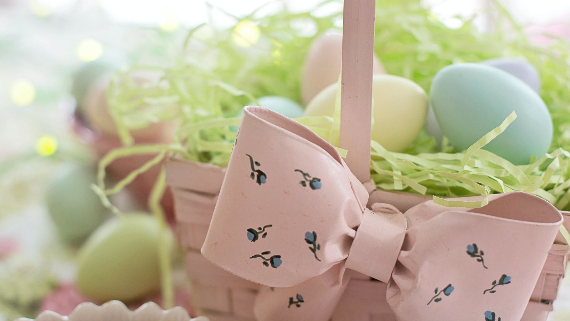 Download 1920x1080 wallpaper eggs basket, easter, full hd, hdtv, fhd, 1080p, 1920x1080 HD image, background, 24800