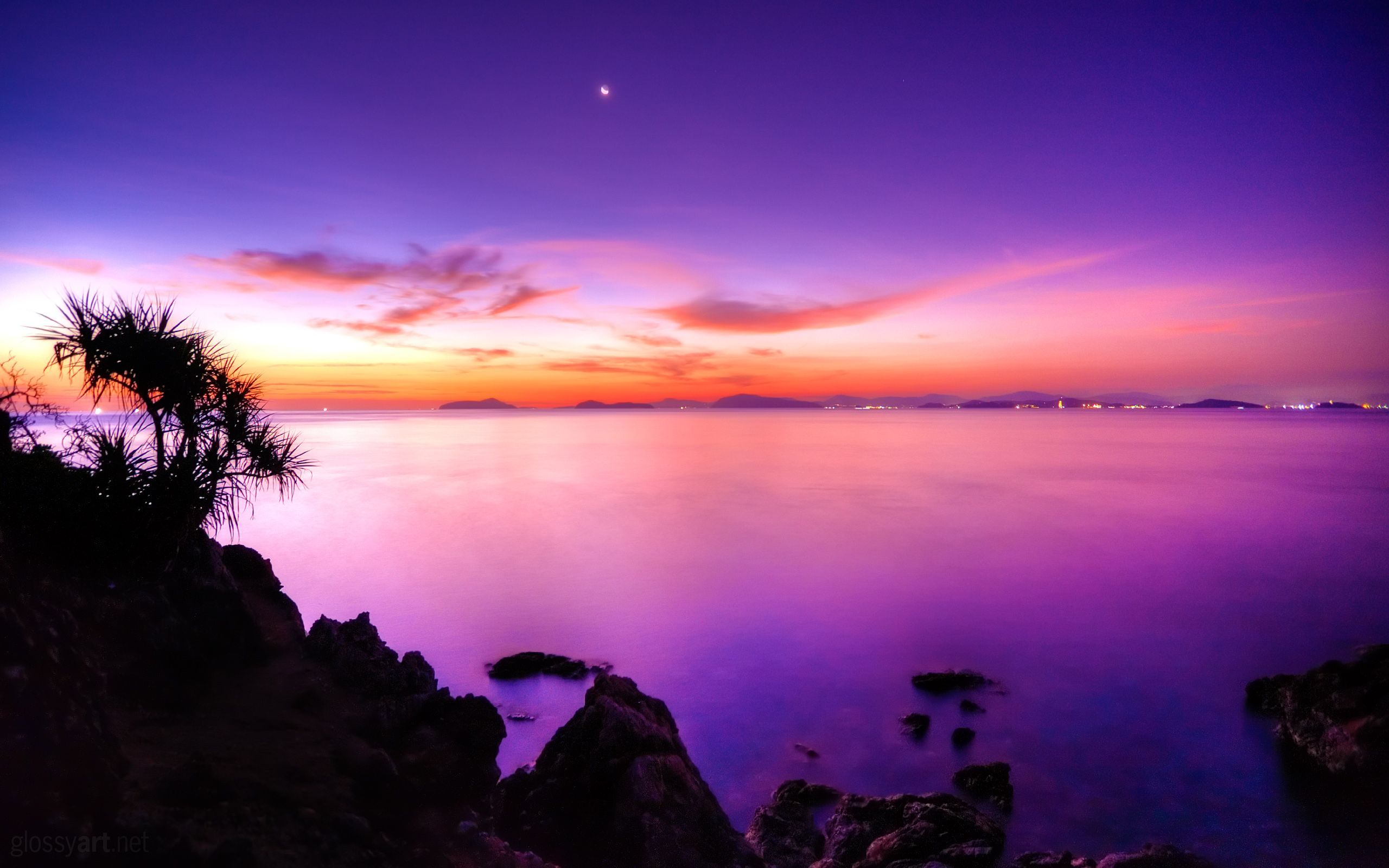 sunset moon. Sunset wallpaper, Landscape wallpaper, Sunset picture