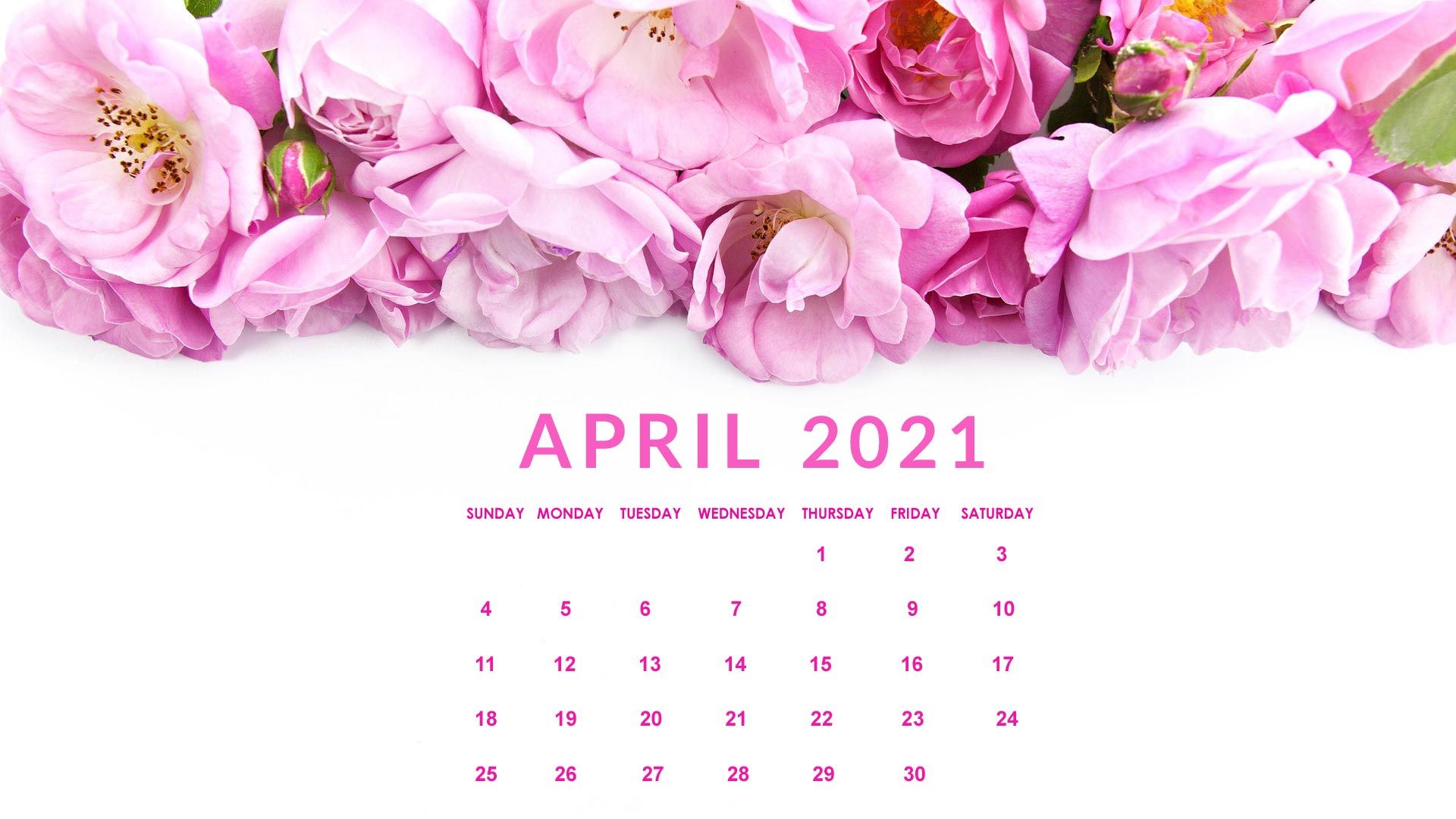 April 2021 calendar wallpaper desktop laptop computer HD background