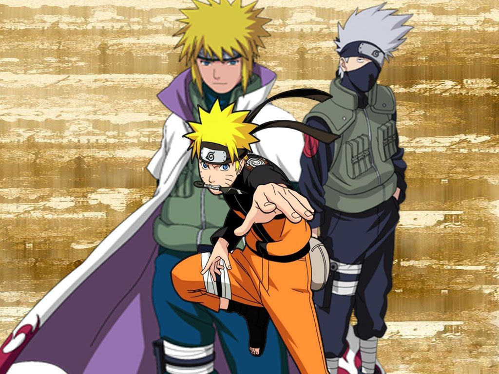 Team Minato and Team Kakashi Naruto Manga Wallpaper [1920x1200] : r/Naruto