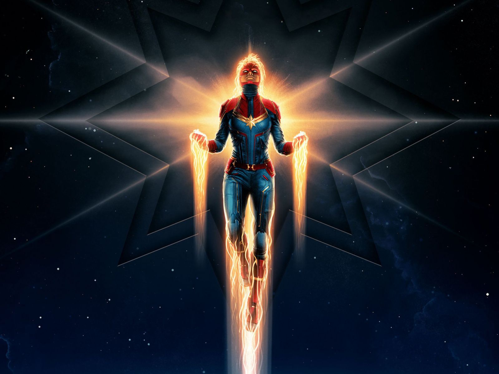 Download Poster, Captain Marvel, movie, fan art wallpaper, 1600x Standard 4: Fullscreen