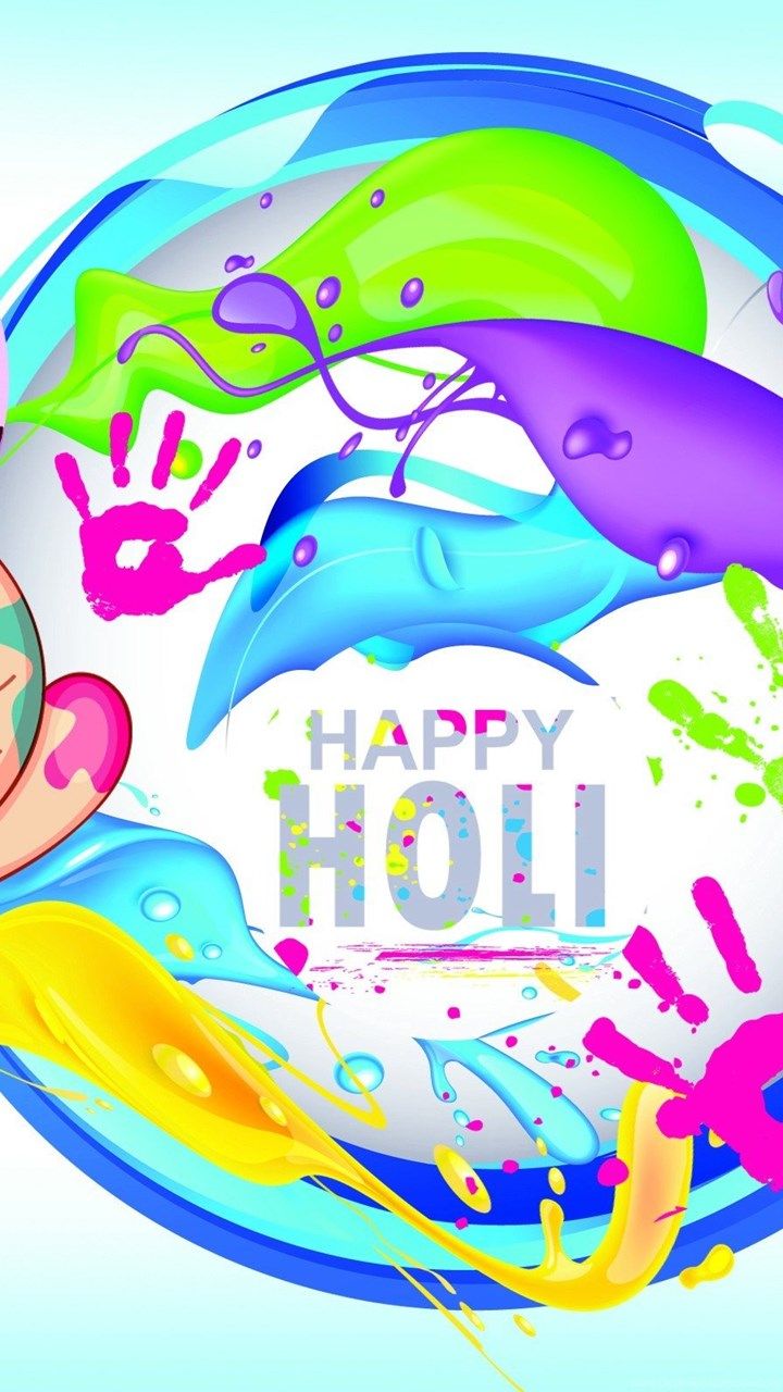 Fullscreen Holi Cute Girl Wallpaper & Background Download