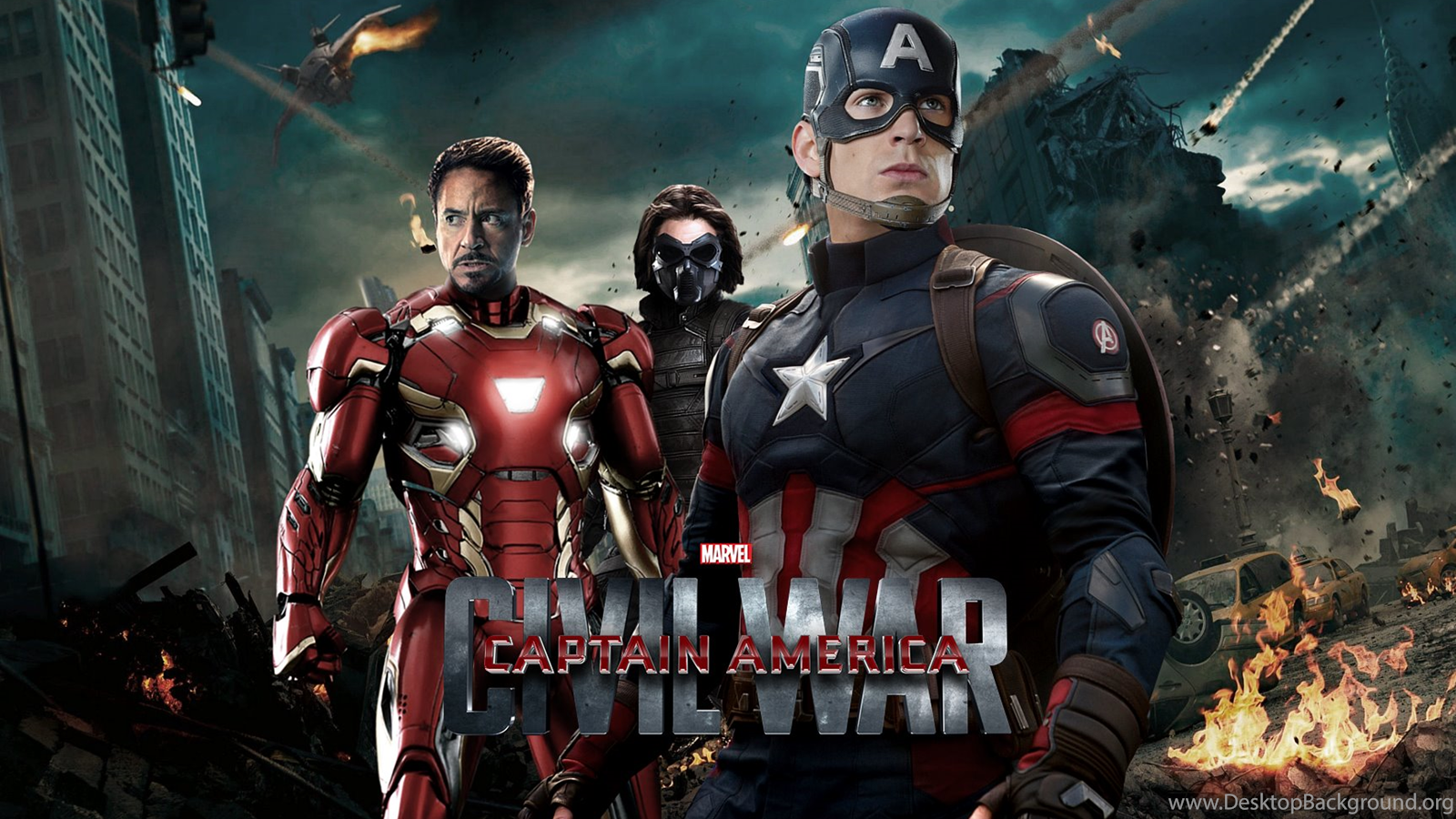 Captain America:Civil War Movie Poster Image HD Wallpaper 2016. Desktop Background