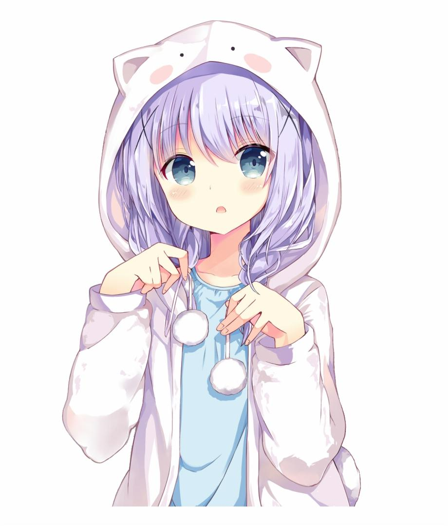 Cute Anime Girl In Hoodie gambar ke 16