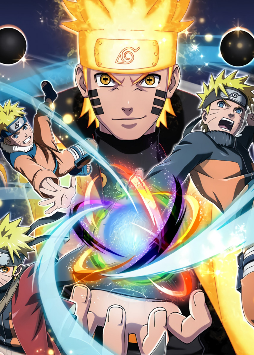 Naruto Rassengan' Poster. art print by OnePieceTreasure. Displate. Cool anime wallpaper, Anime drawing styles, Anime