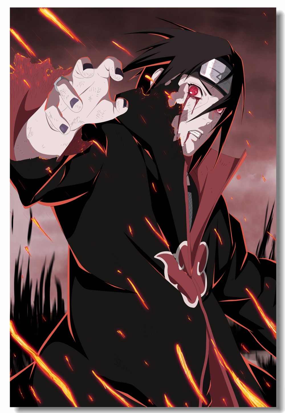 Custom Canvas Wall Decals Uchiha Sasuke Poster Naruto Shippuden Itachi Akatsuki