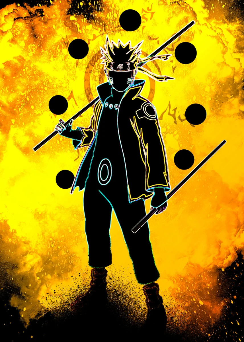 Soul of the Legend fighter' Poster. art print by Donnie. Displate. Naruto uzumaki art, Naruto and sasuke wallpaper, Naruto