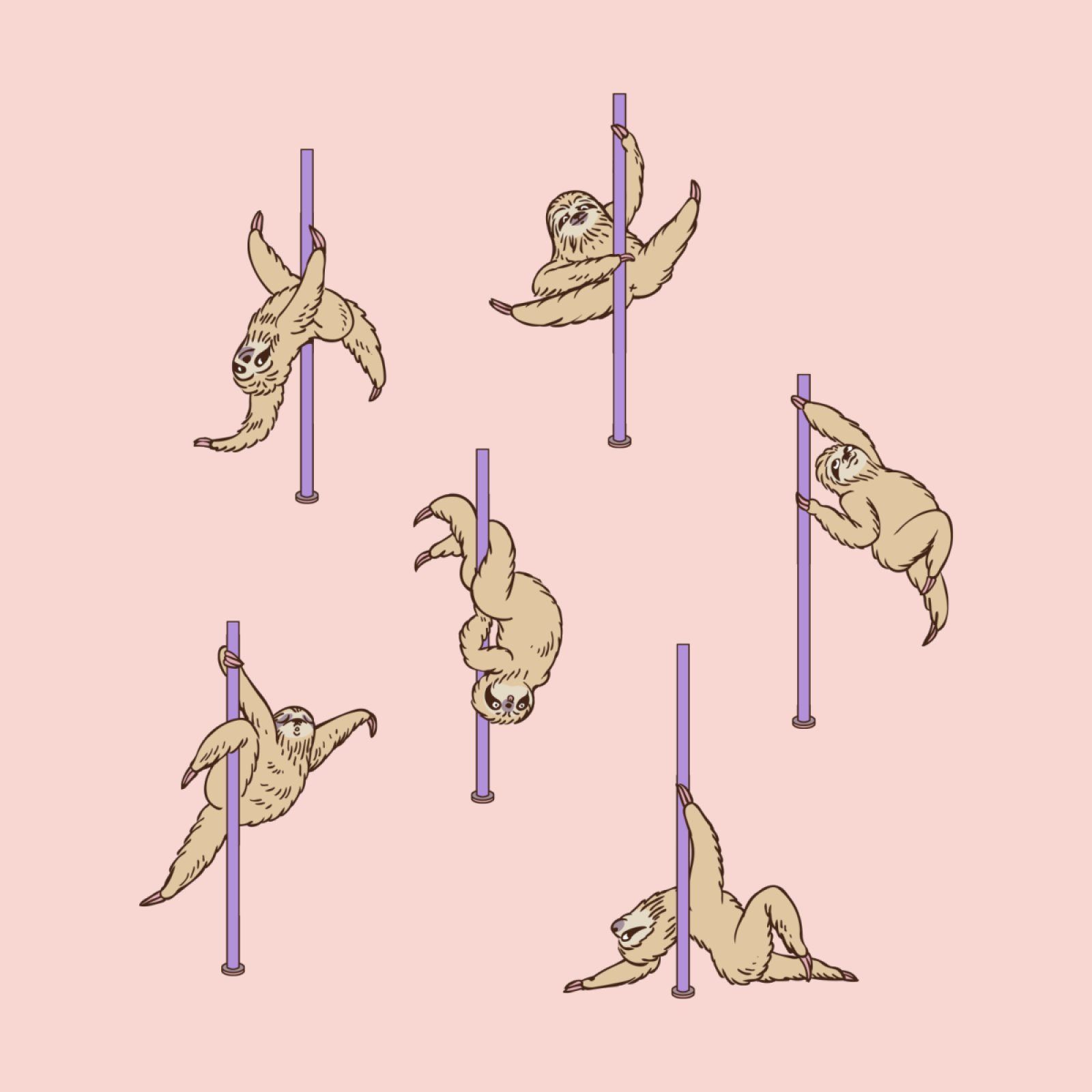 Sloths Pole Dancing Club. Pole dancing quotes, Pole dance studio, Dance wallpaper