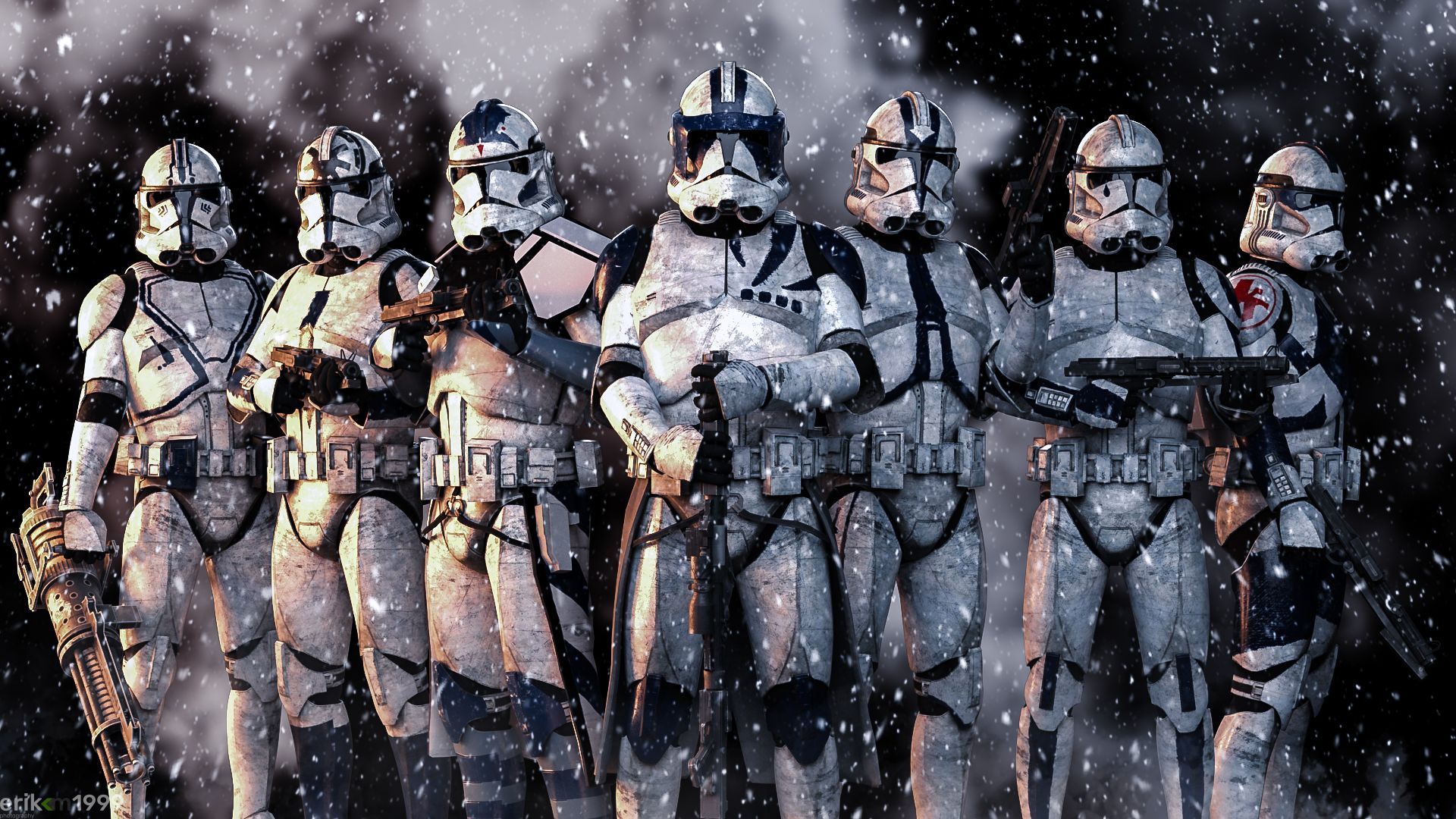 Title Sci Fi Star Wars Soldier Armor Gun Helmet Wars 501st Background HD Wallpaper