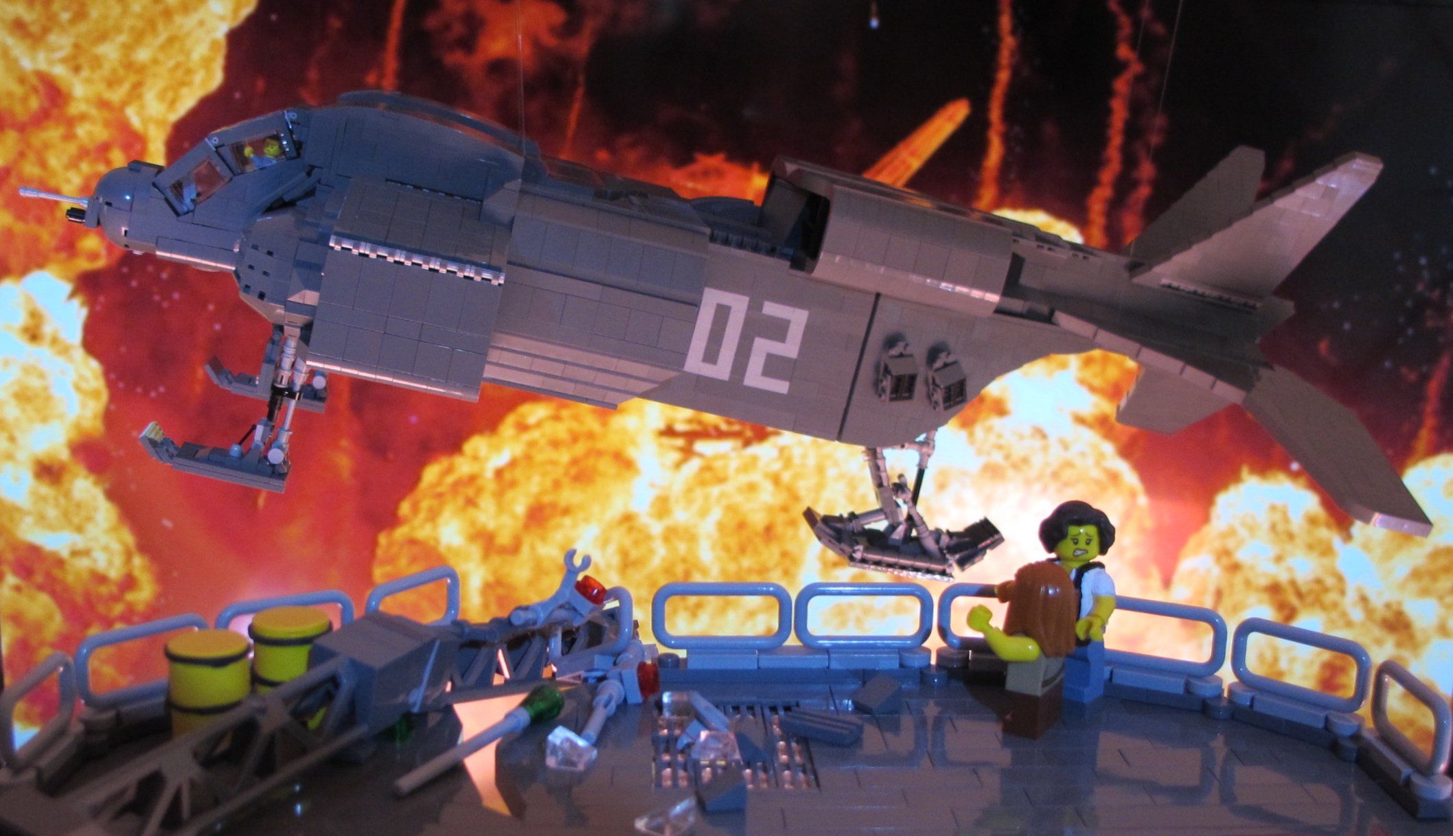 Wallpaper, LEGO, ripley, aliens, dropship 2116x1218