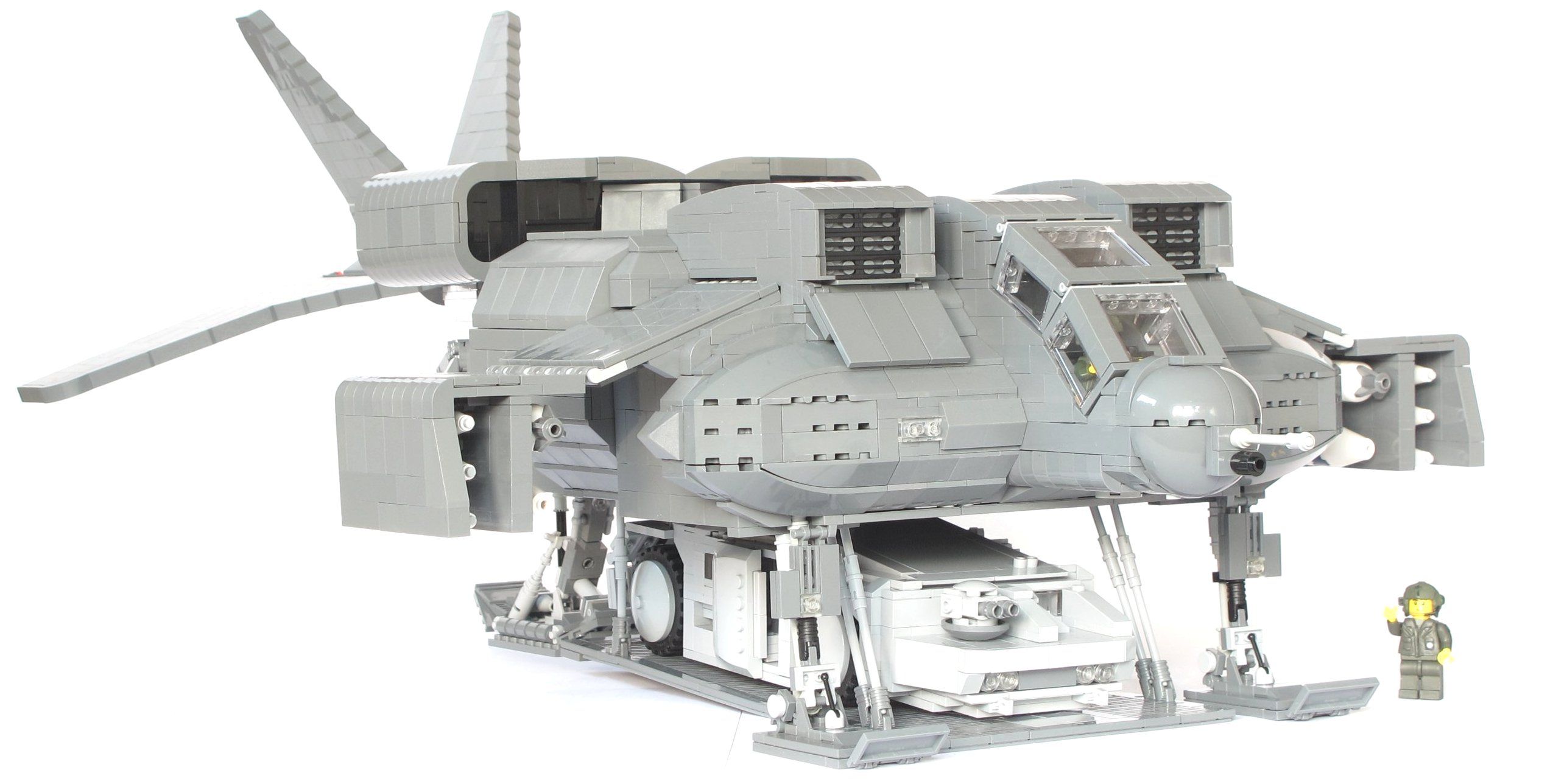 Wallpaper, LEGO, aliens, APC, dropship 2550x1288