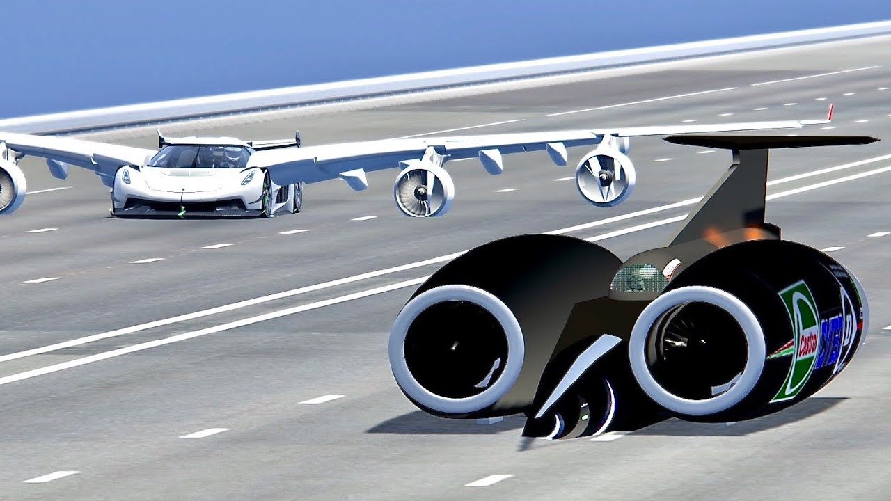 Thrust SSC Fastest Car In The World VS Koenigsegg Jesko with Airplane Kit Race 20 KM. Car in the world, Fast cars, Koenigsegg