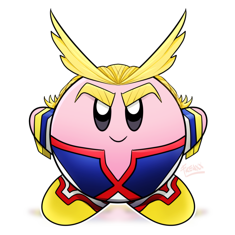 My Hero Academia x Kirby Crossover All Might Kirby. Kirby, My hero, Anime crossover