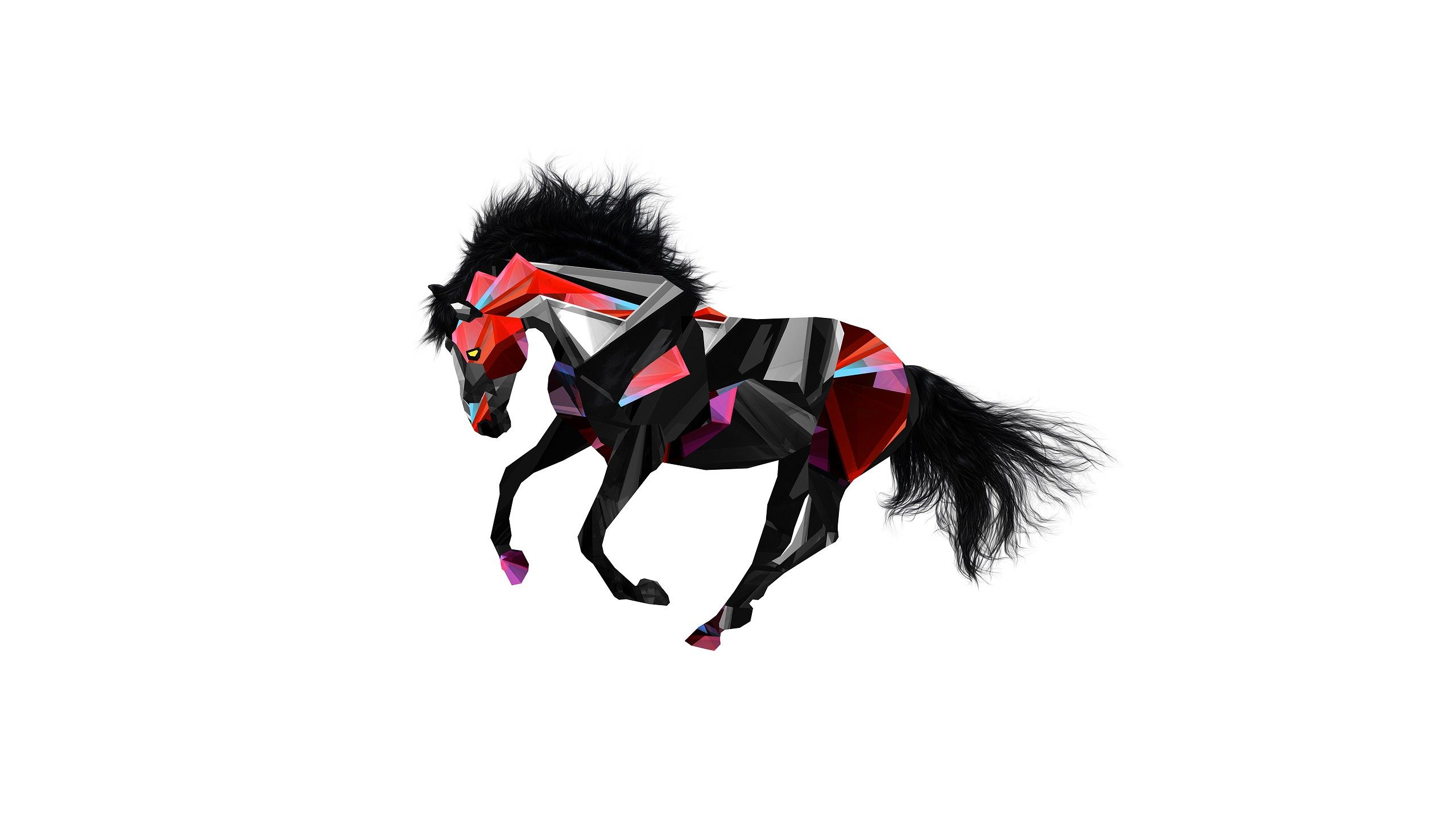 animals, Facets, Horse, Digital Art, Justin Maller Wallpaper HD / Desktop and Mobile Background