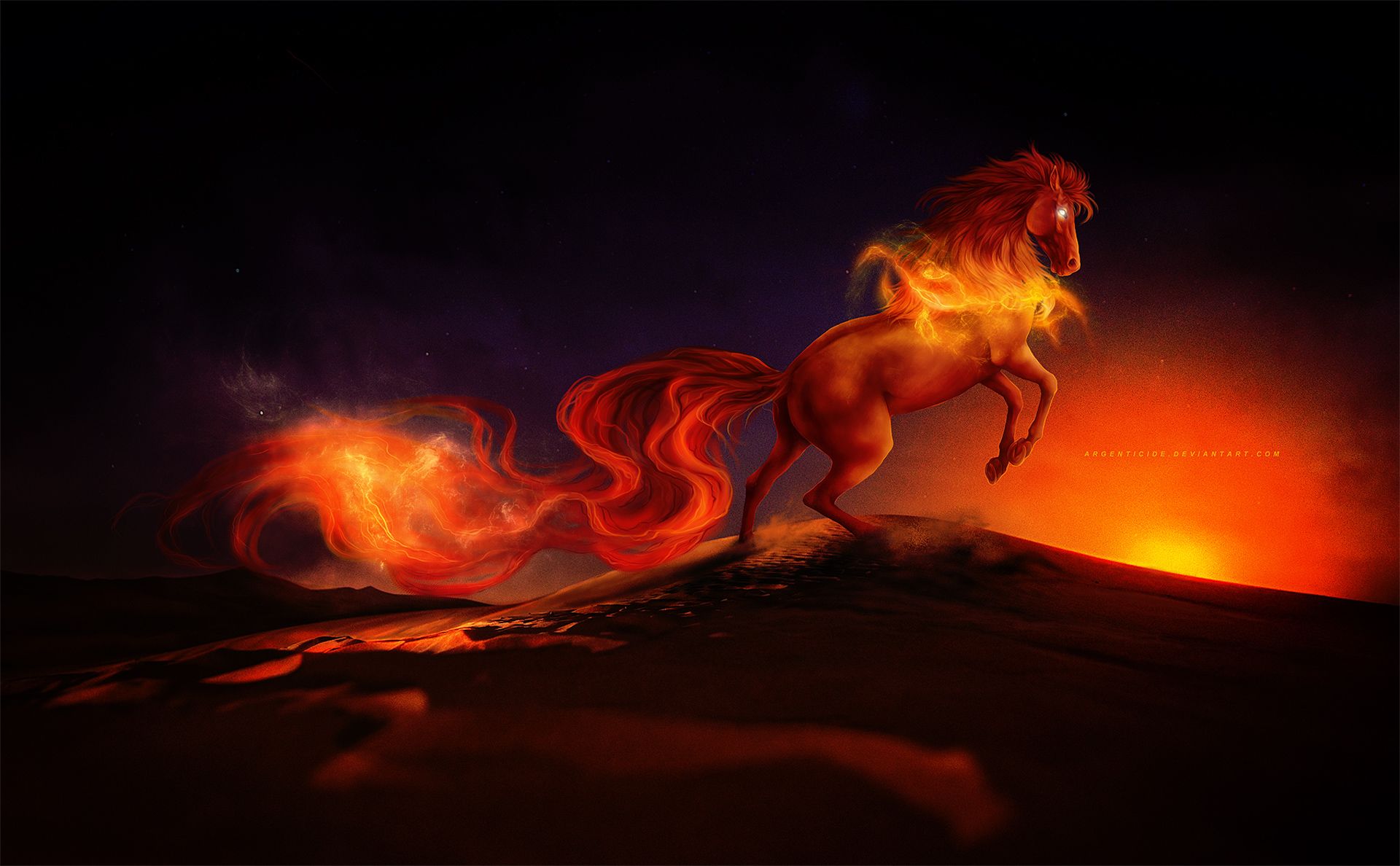 Horse Burning Digital Art, HD Artist, 4k Wallpaper, Image, Background, Photo and Picture