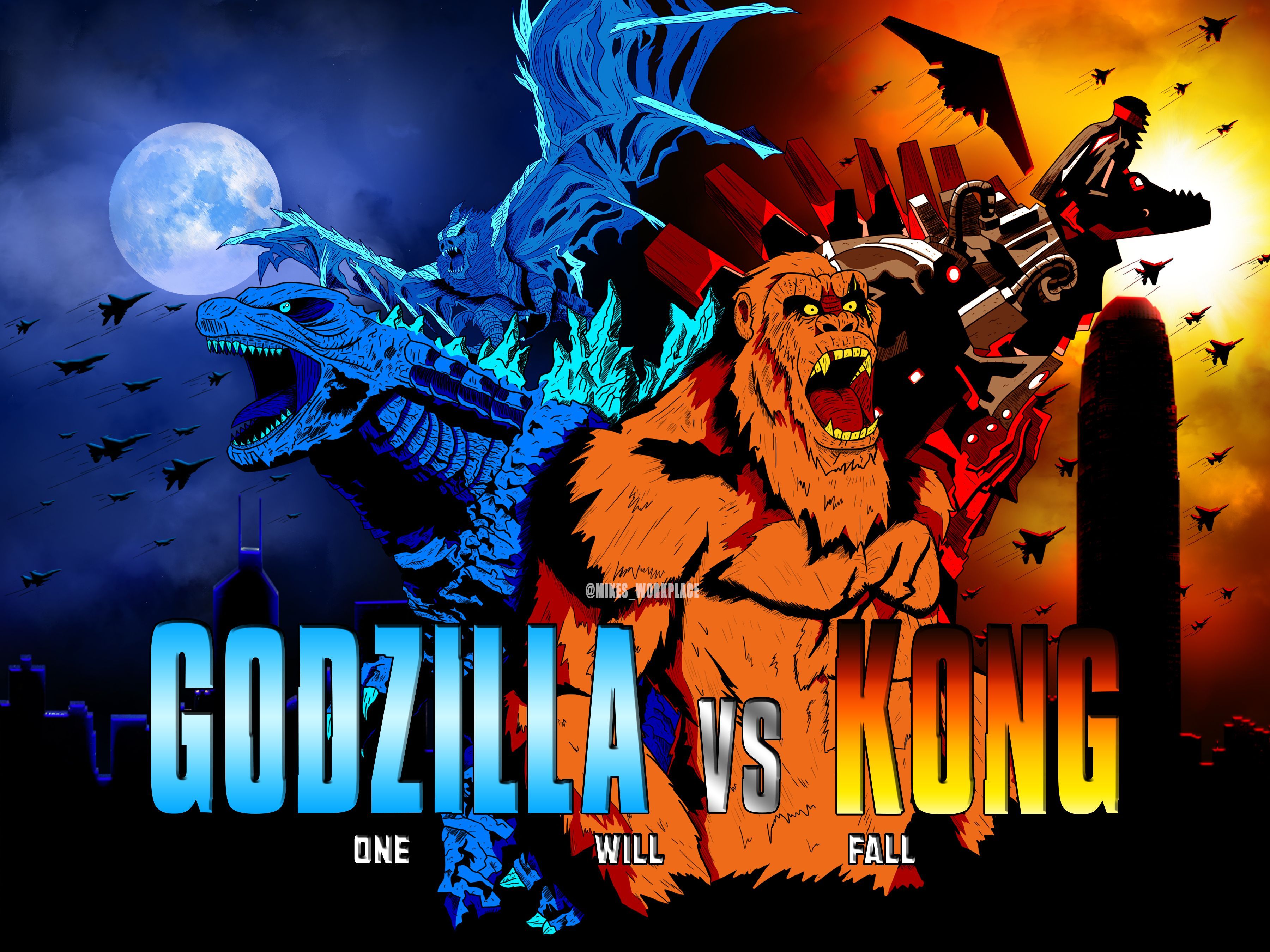 Godzilla vs Kong Poster Concept Art. King kong vs godzilla, Godzilla vs, All godzilla monsters