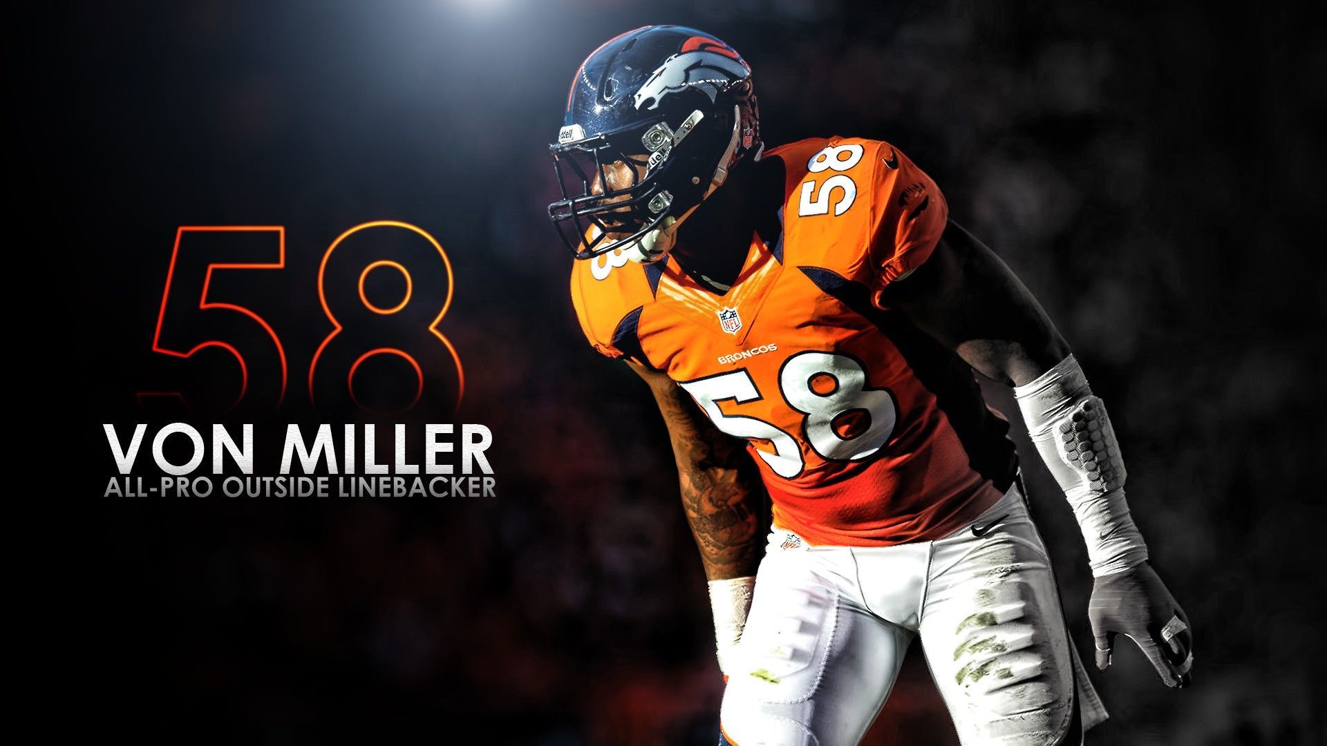 Von Miller Denver Broncos Wallpaper HD NFL Football Wallpaper. Denver broncos, Nfl football wallpaper, Broncos wallpaper