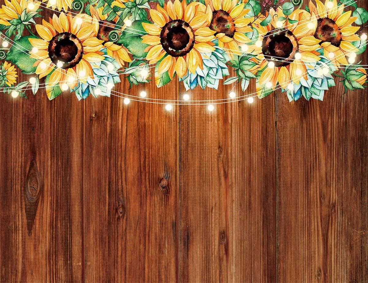Amazon.com, LB 9x6ft Sunflower Backdrop Summer Floral on Rustic Wooden Board Photography Backdrops Vintage Brown Wood Background for Kids Birthday Baby Shower Party Photo Booth Studio Props, Camera & Photo