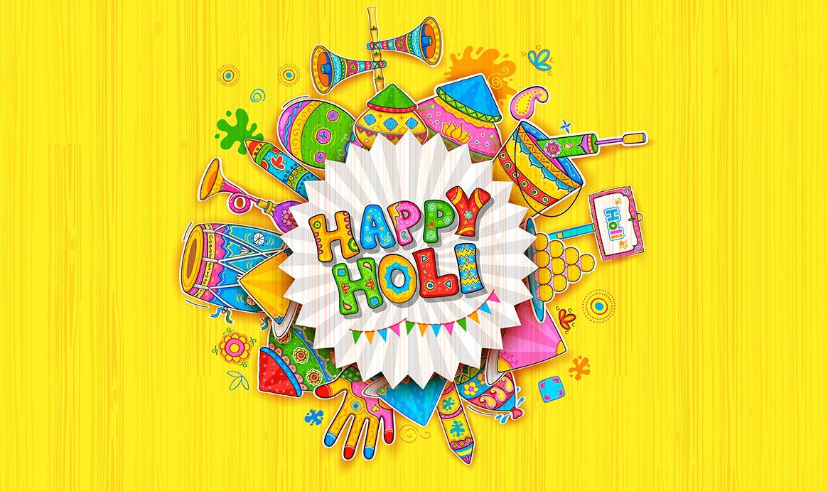 Happy Holi Desktop Background Decoration Ideas