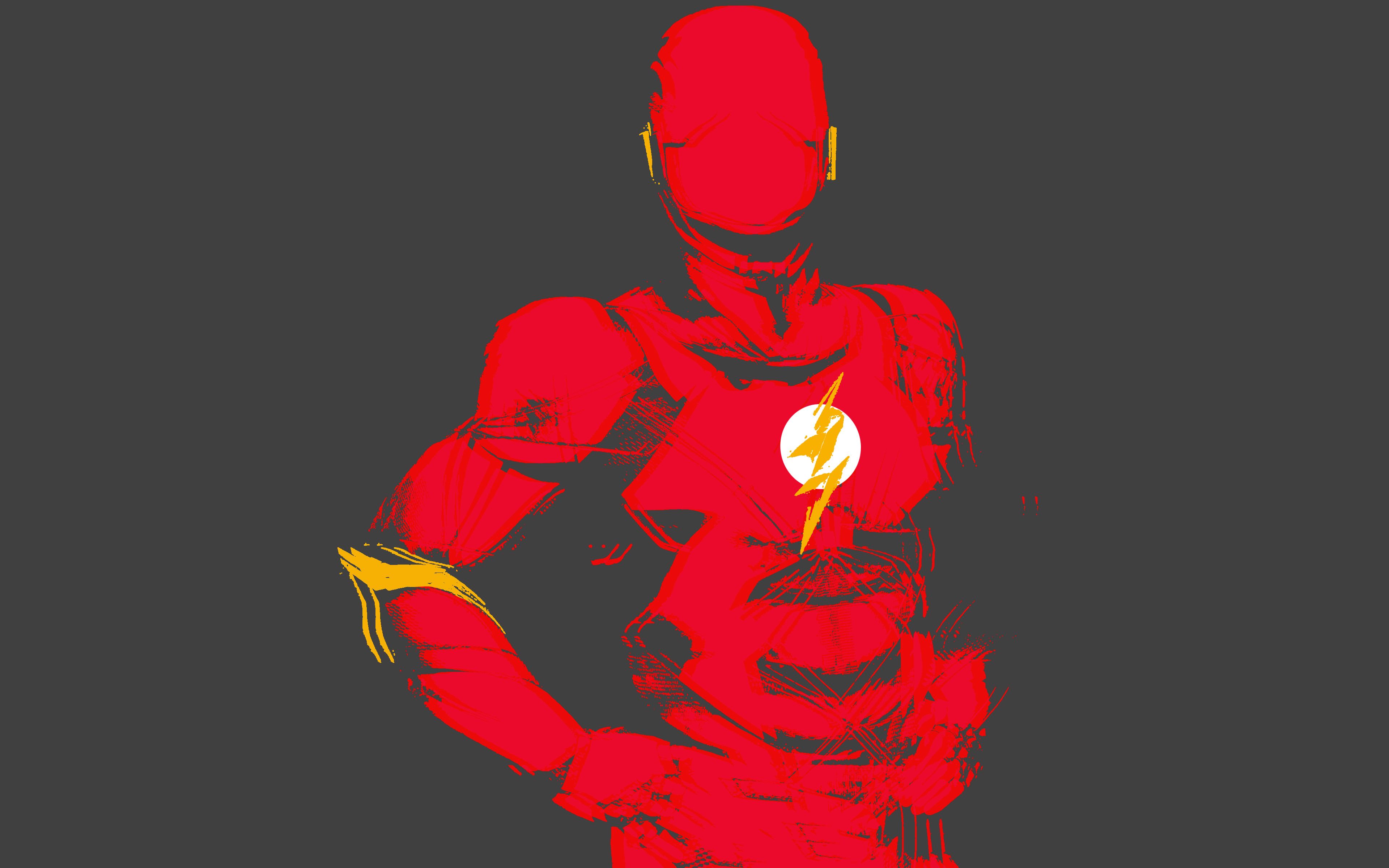 Flash Minimalist, HD Superheroes, 4k Wallpaper, Image, Background, Photo and Picture