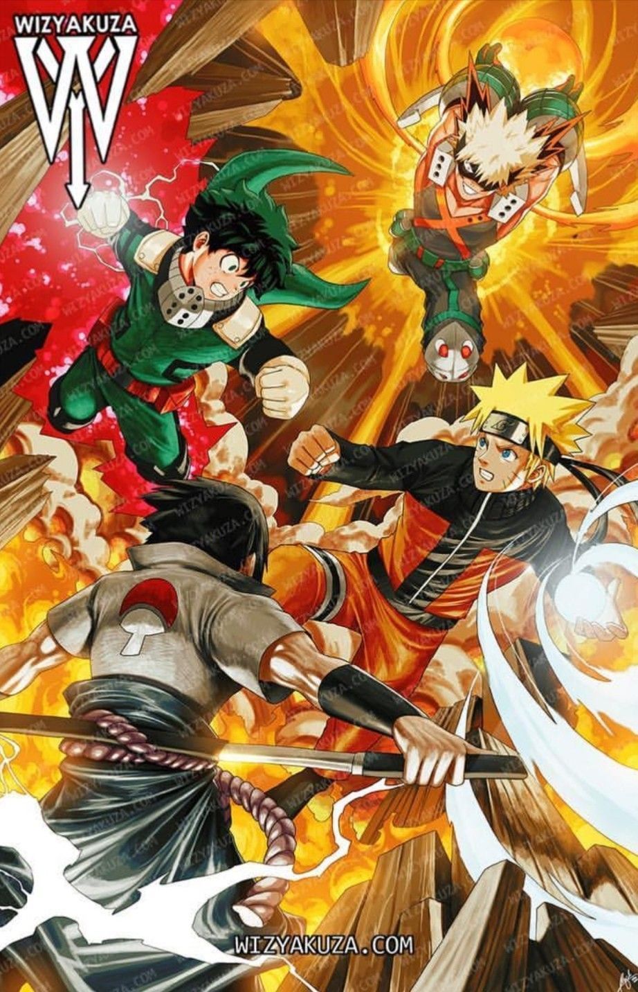 Naruto and Deku Wallpaper