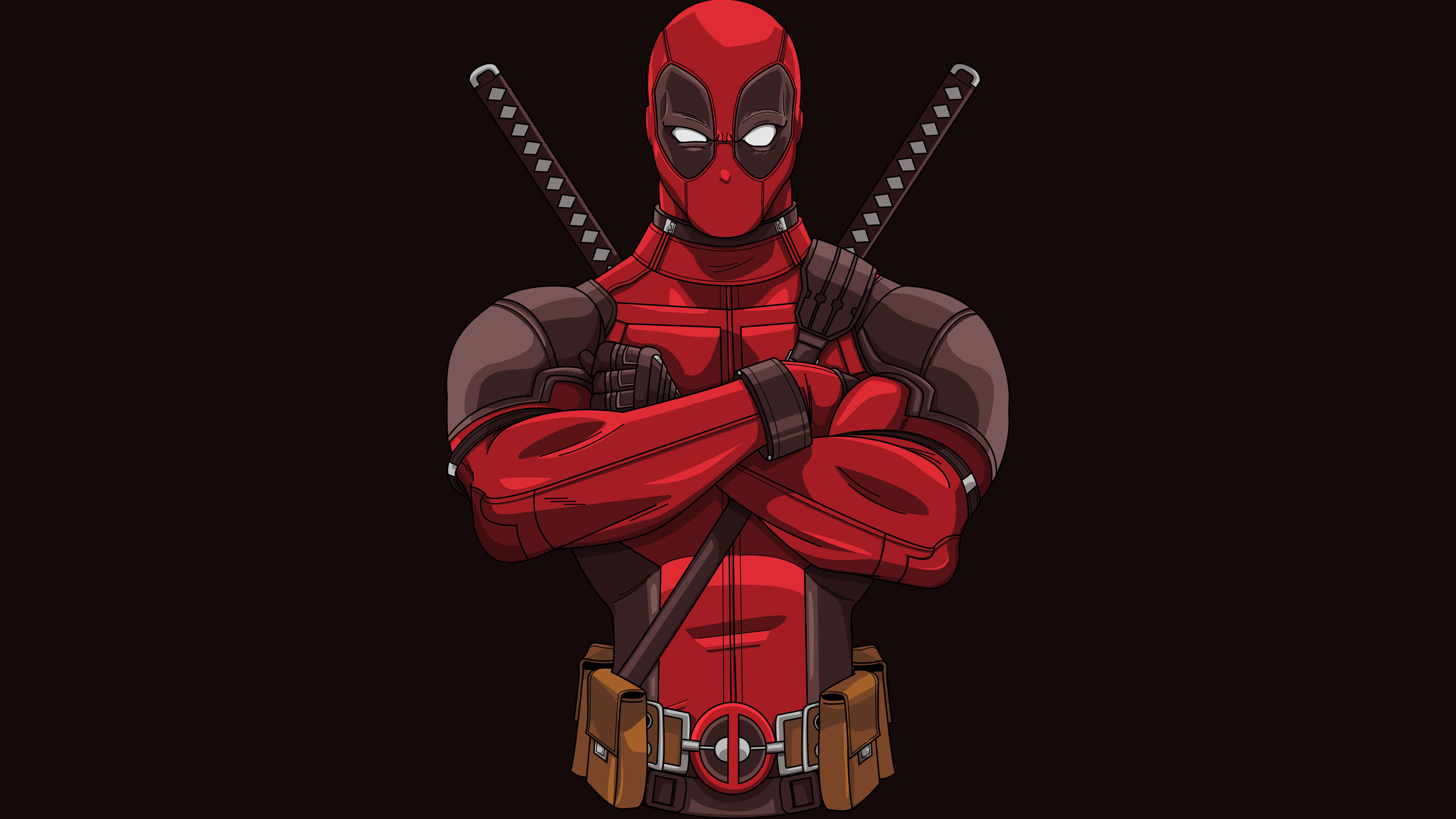 Deadpool With Black Background HD Wallpaper