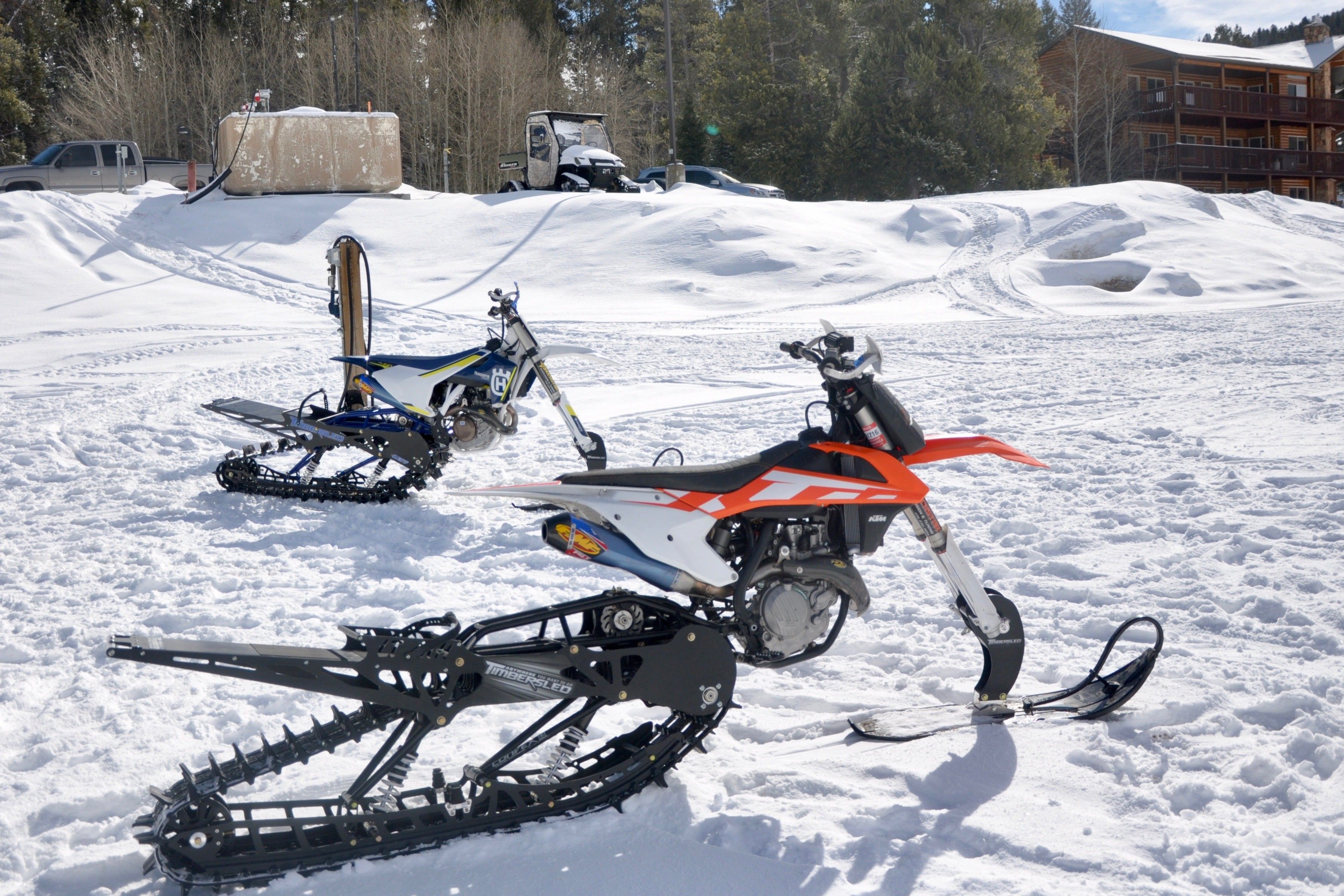 Part dirt bike and part snowmobile, snow bikes take Winter X Games by storm. Snowbike, Snowmobile, Motocross