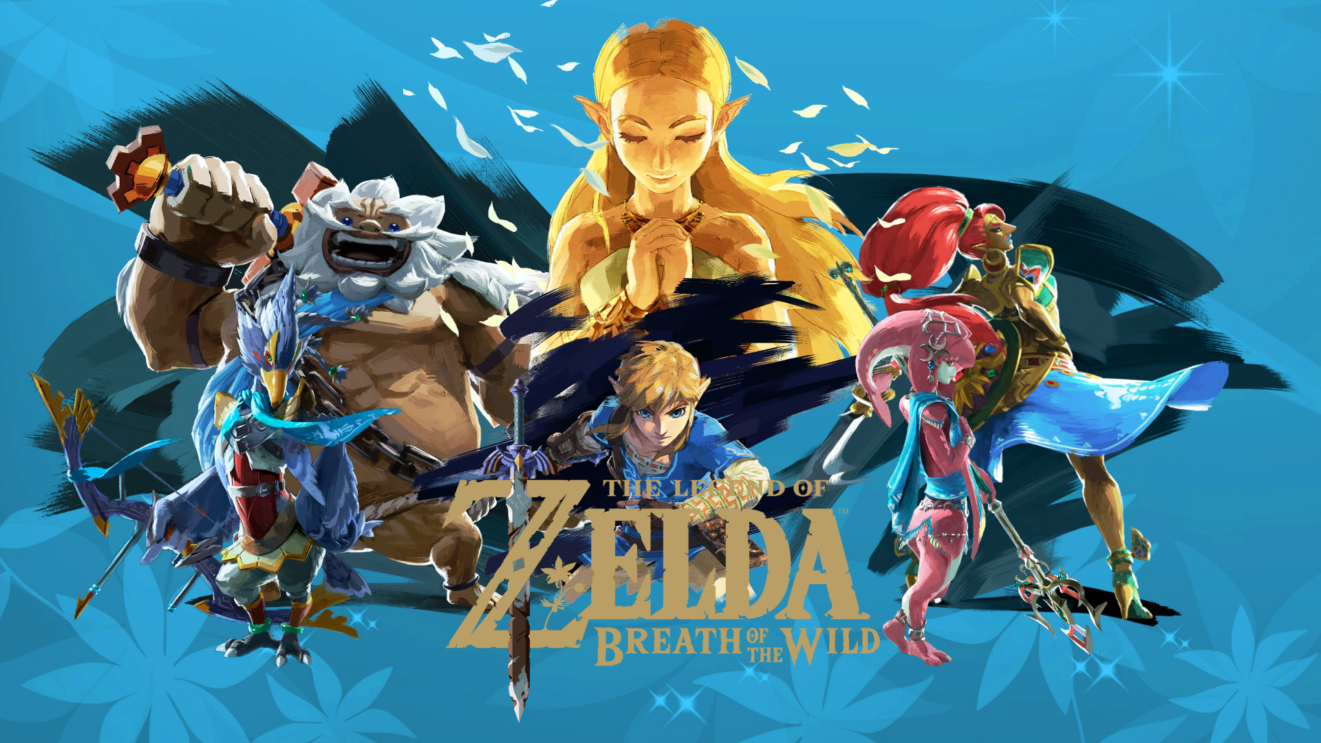 Daruk The Legend Of Zelda Link Mipha The Legend Of Zelda Revali The Legend Of Zelda The Legend Of Ze Wallpaper:1920x1080
