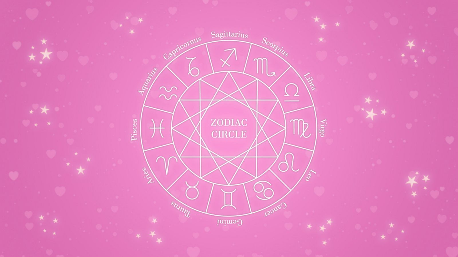 Pink Zodiac Wheel