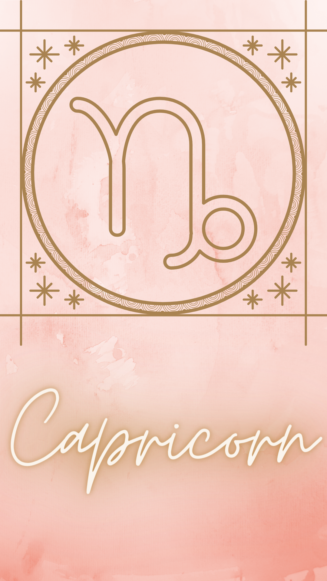 Capricorn Zodiac Phone Wallpaper/ Background. Capricorn aesthetic, Pink wallpaper iphone, Capricorn art
