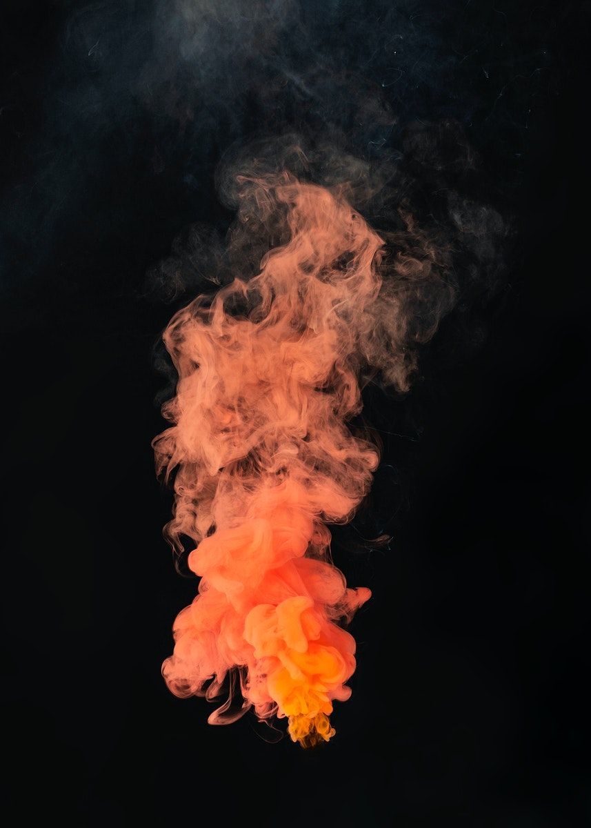 Orange smoke effect on a black background. free image / roungroat. Smoke background, Orange aesthetic, iPhone wallpaper smoke