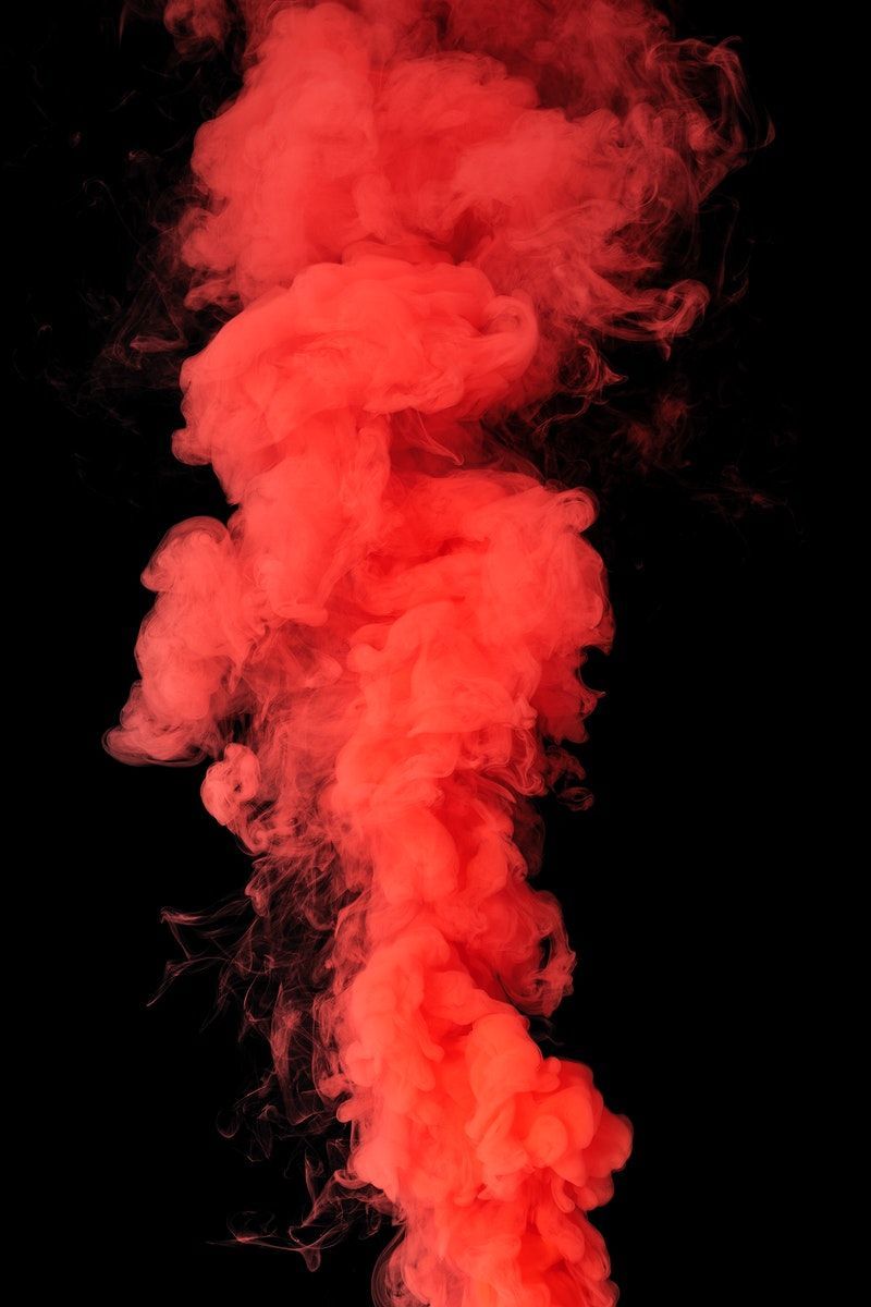 Coral red smoke effect on a black background. free image / roungroat. Red smoke, Smoke painting, Colored smoke