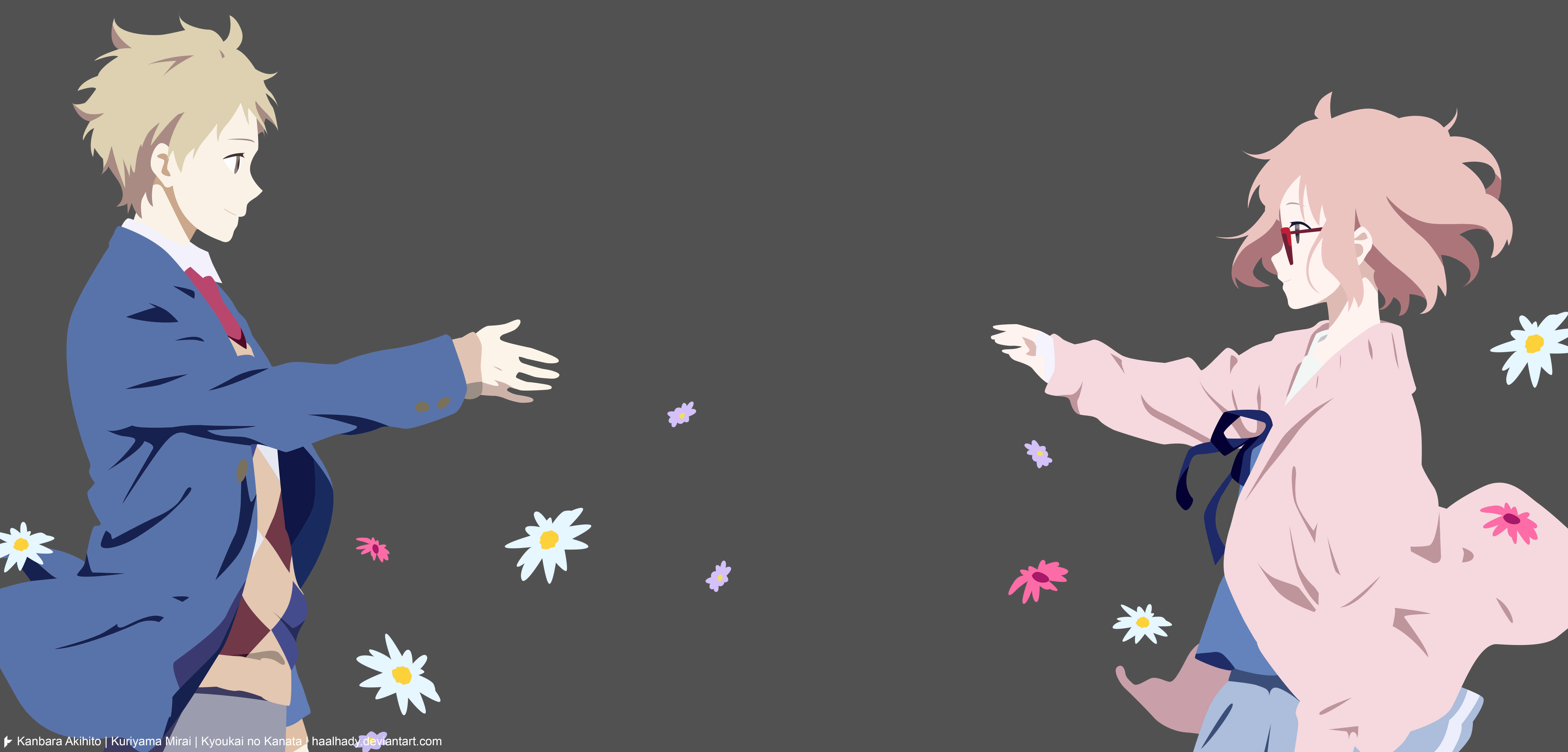 7680x3682 Mirai Kuriyama, Akihito Kanbara wallpaper