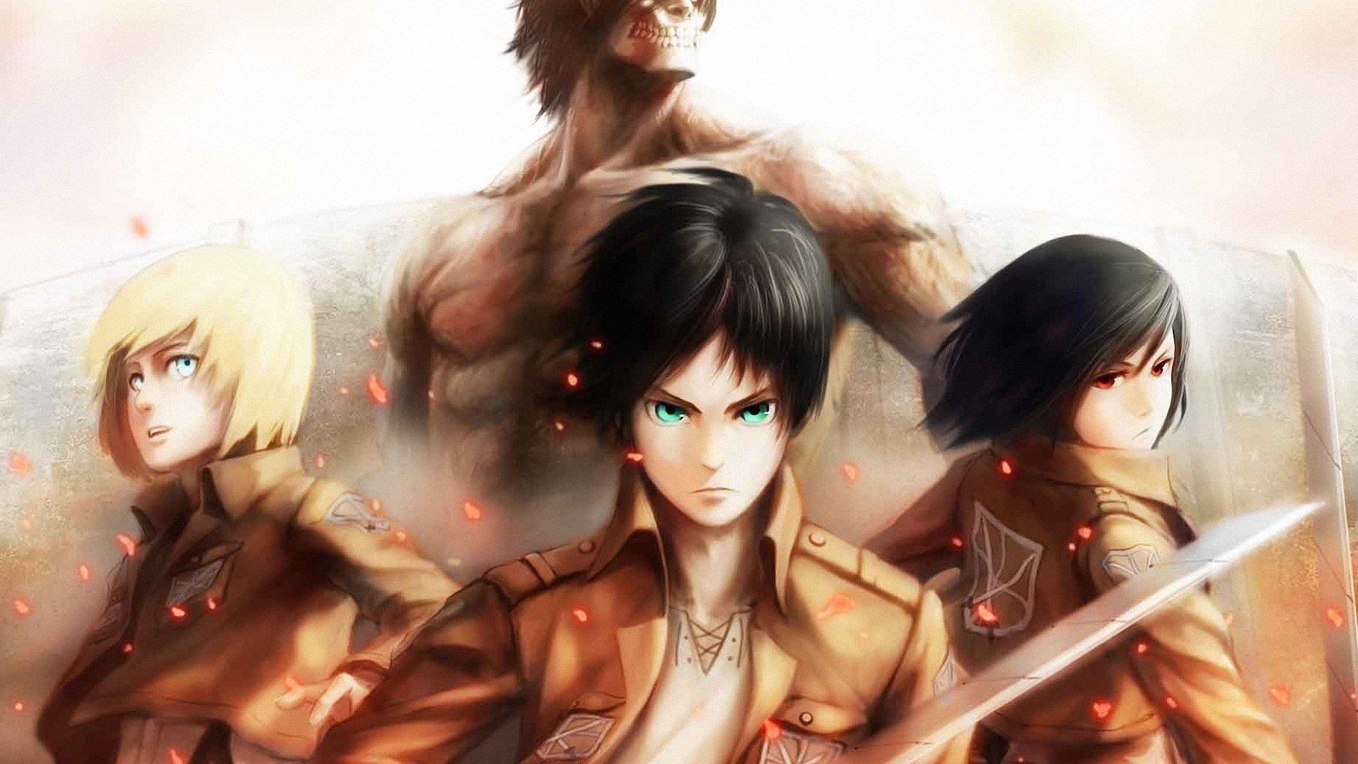 Attack on Titan, Eren Yeager, Mikasa Ackerman, Shingeki no Kyojin HD Wallpaper & Background • 1665 • Wallur