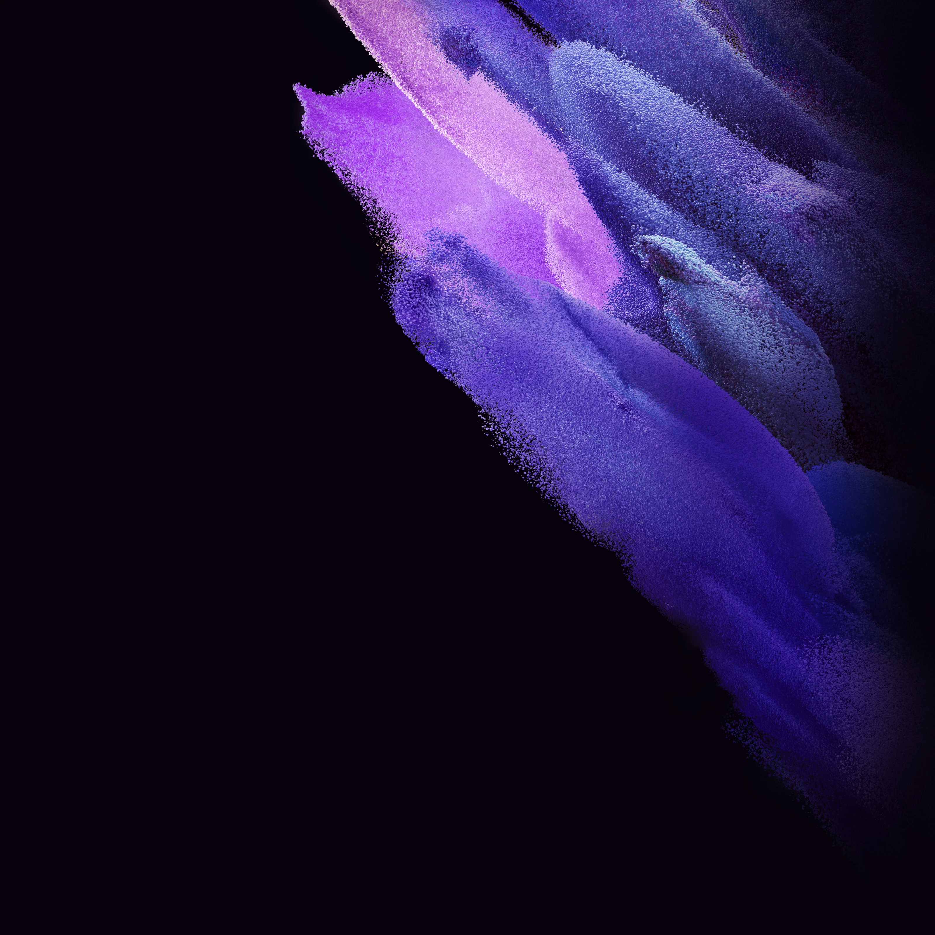 Samsung Galaxy S21 4K Wallpaper, Stock, AMOLED, Particles, Purple, Pink, Black background, Abstract