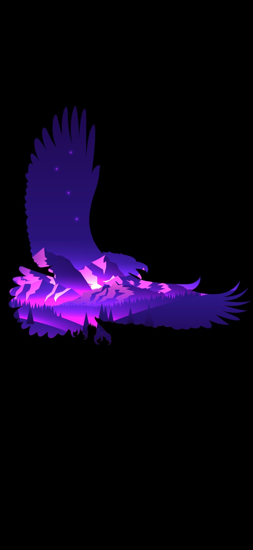 Eagle Eye Purple Dark Android Mobile HD Wallpaper