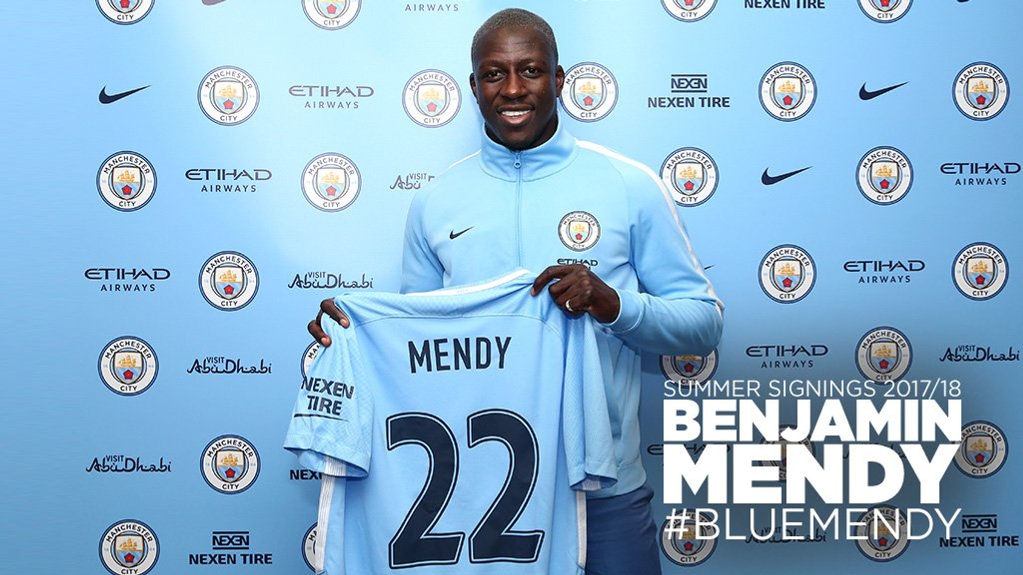 Manchester City announce £49.2m signing of Benjamin Mendy