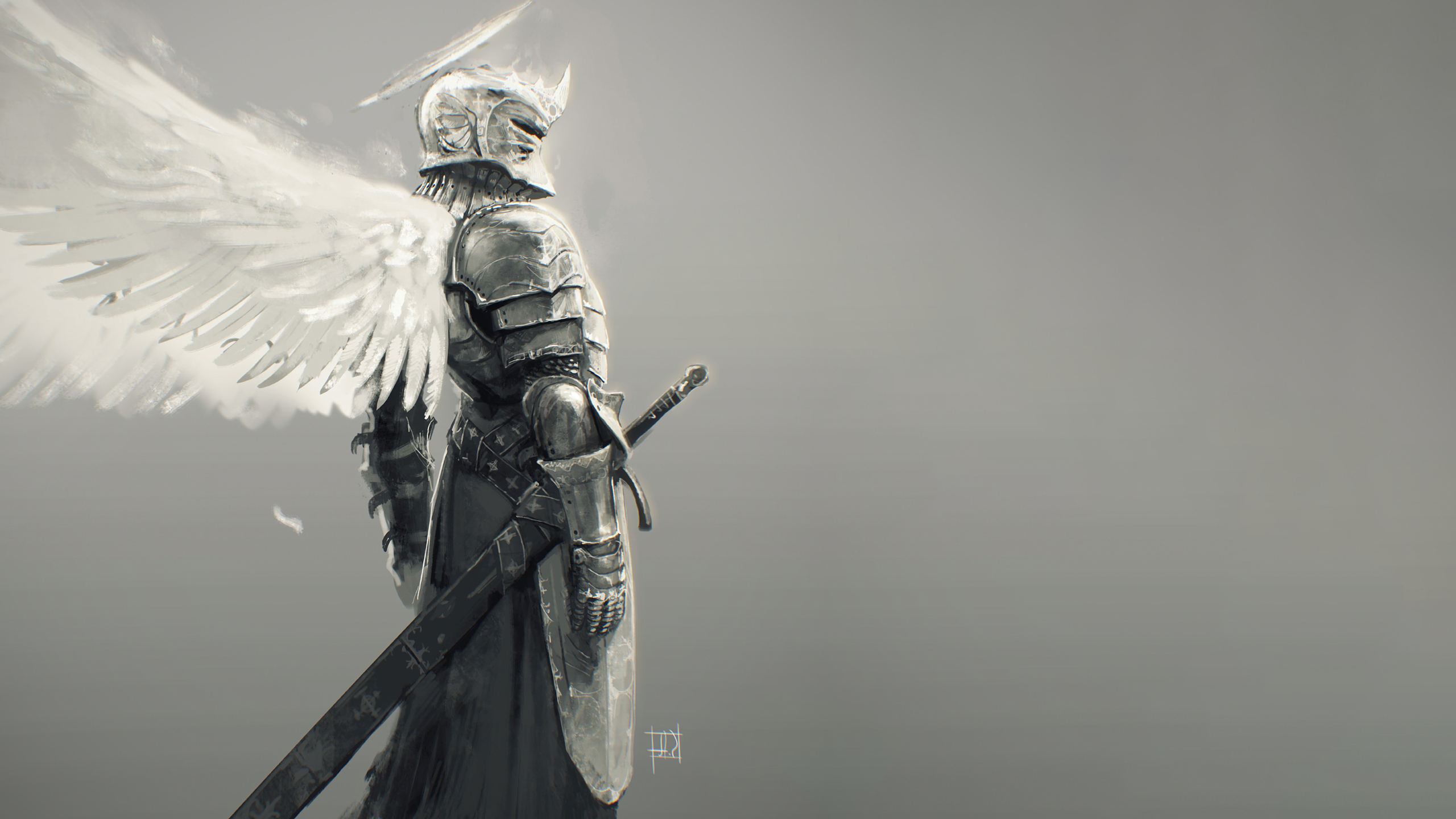 Warrior Angel Knight Armor Wallpaper
