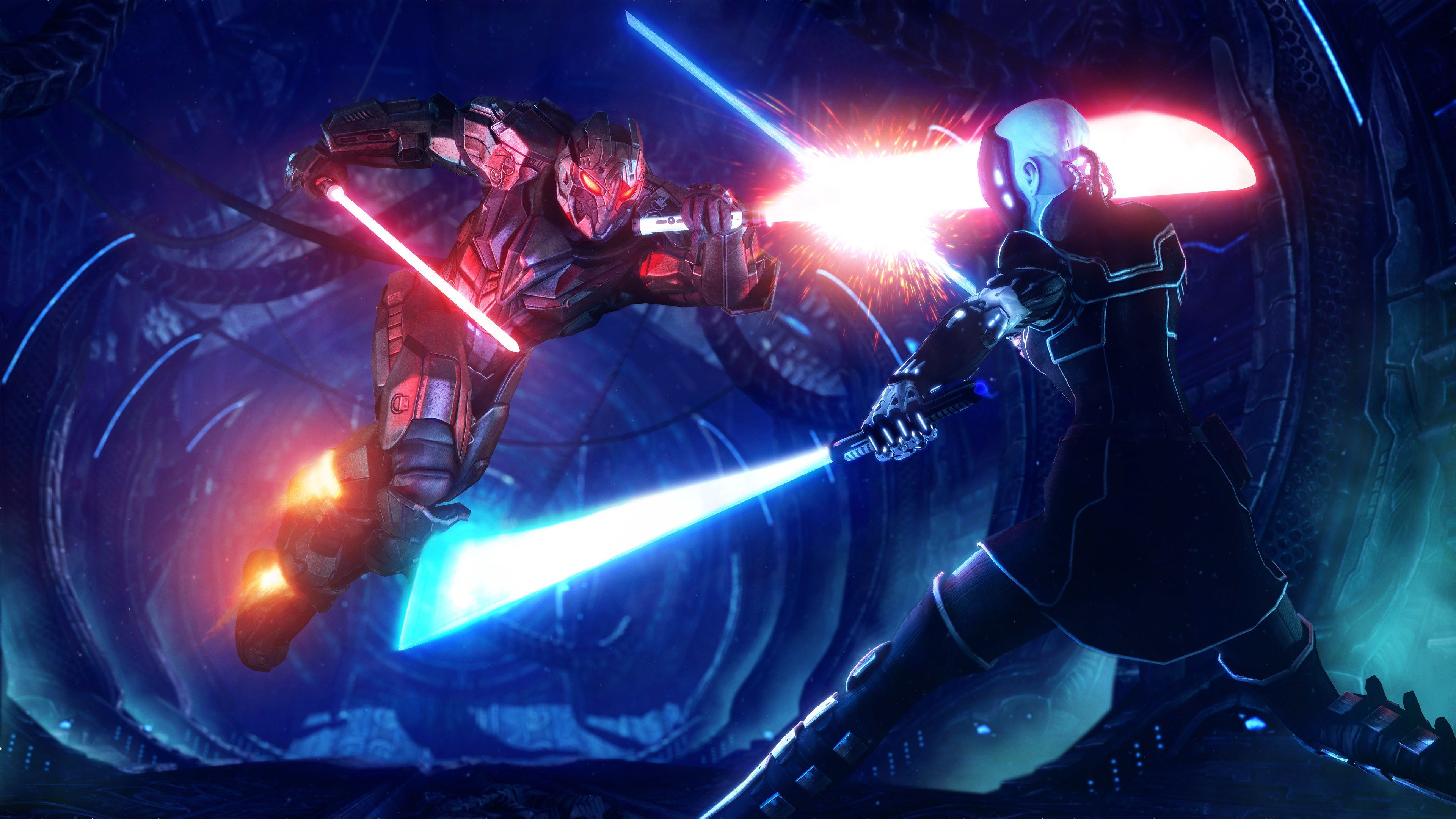 Star Wars Lightsaber Duel Wallpaper background picture